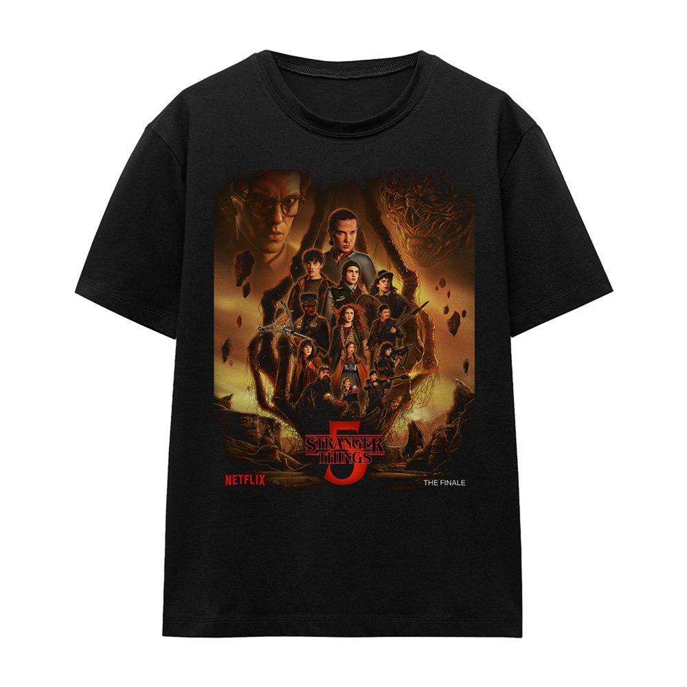 Black - Stranger Things - Stranger Things The Finale Poster T Shirt Black - 4
