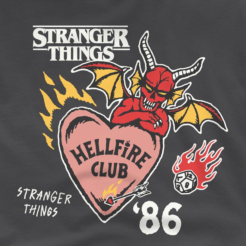 Charcoal - Stranger Things - Stranger Things Hellfire Hearts Kids T-Shirt Char - 2
