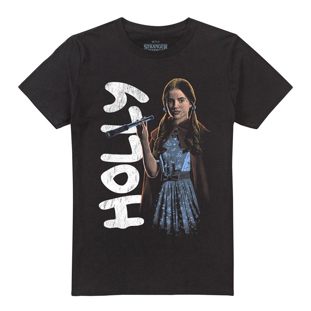 Black - Stranger Things - Stranger Things Holly Neo Homage T-Shirt Black - 4
