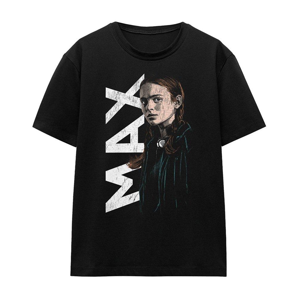 Black - Stranger Things - Stranger Things Max Neo Homage T-Shirt Black - 4