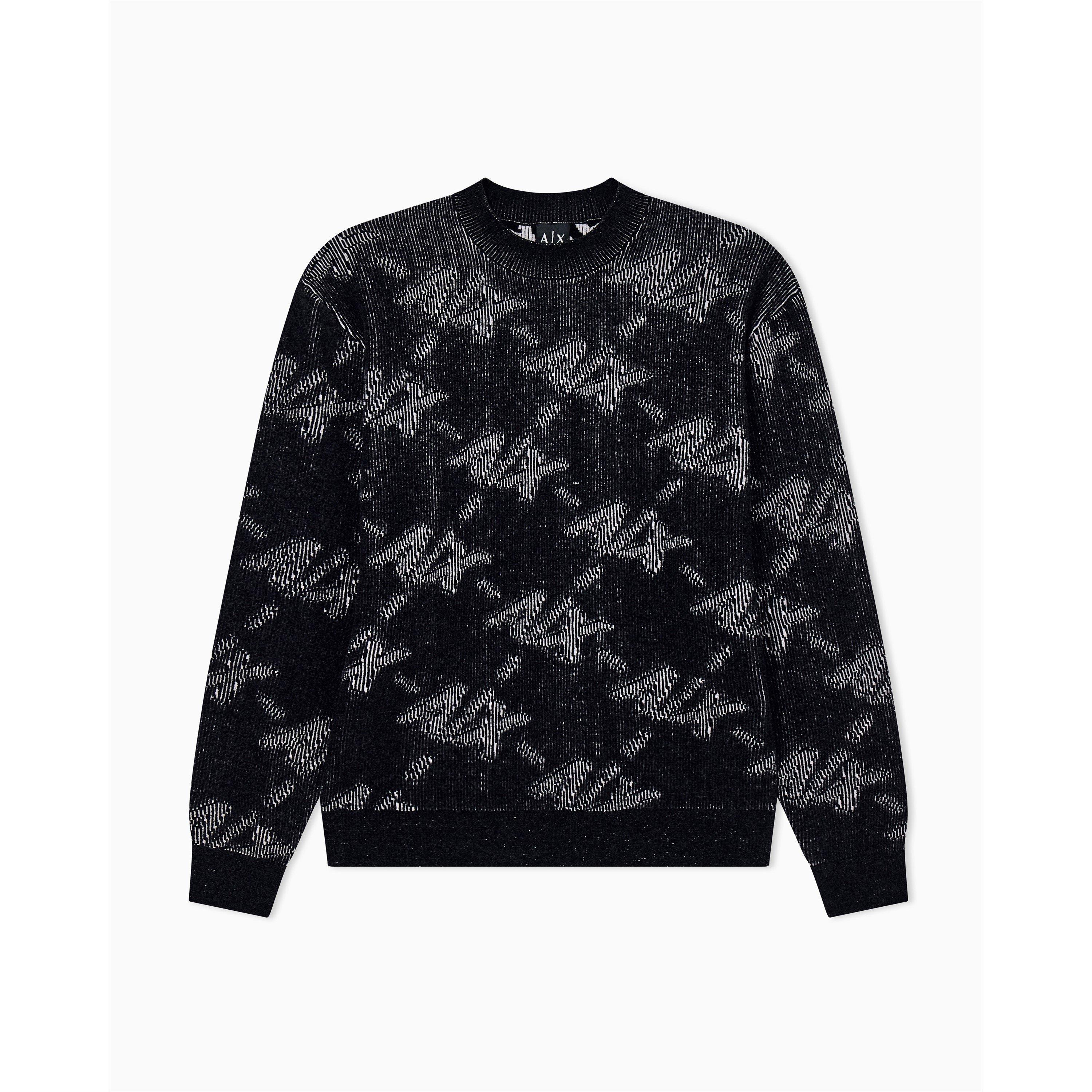 Black/Alloy - Armani Exchange - Armani Exchange Pullover - 3
