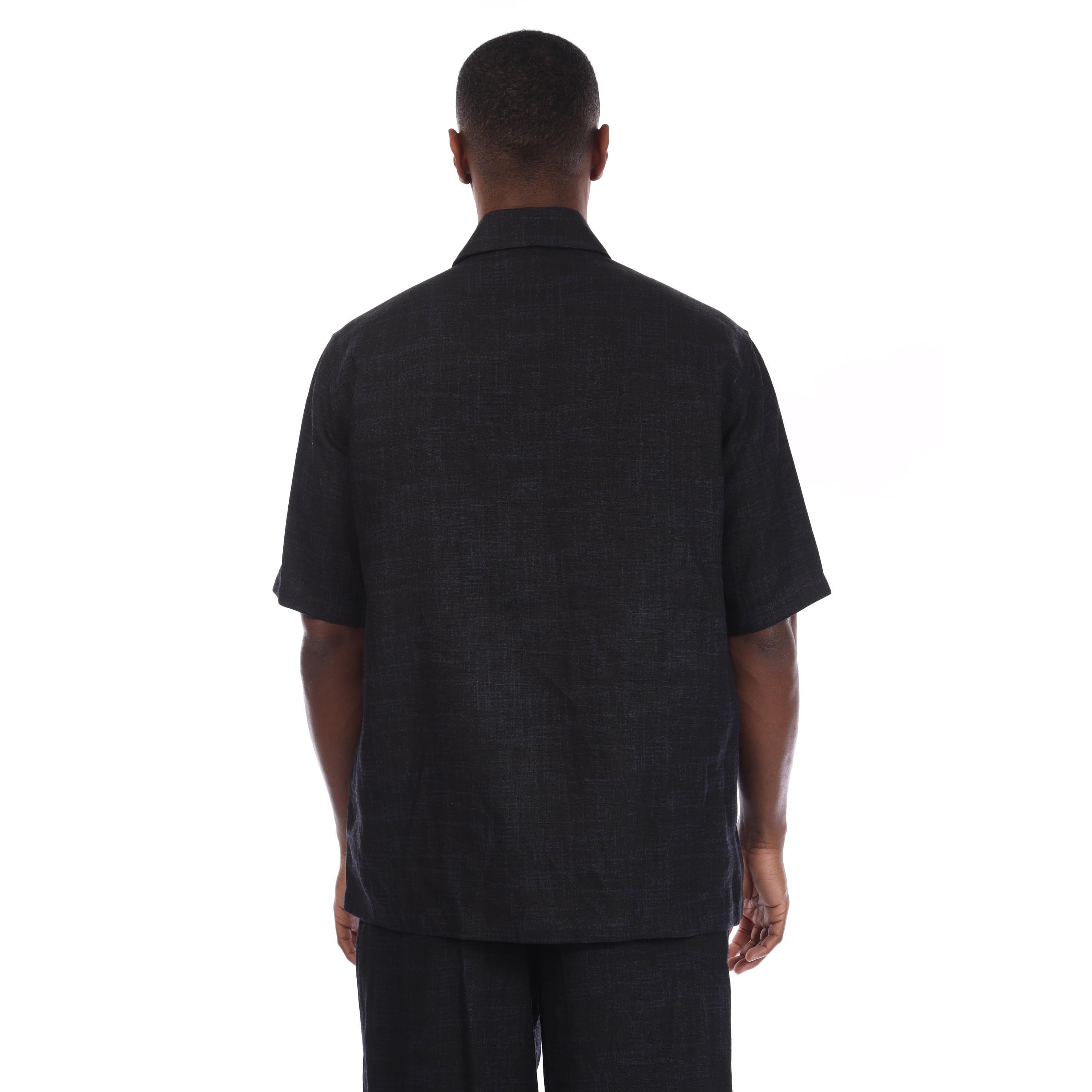 Black - Off White - 90s Logo Linen Bowling Shirt - 2