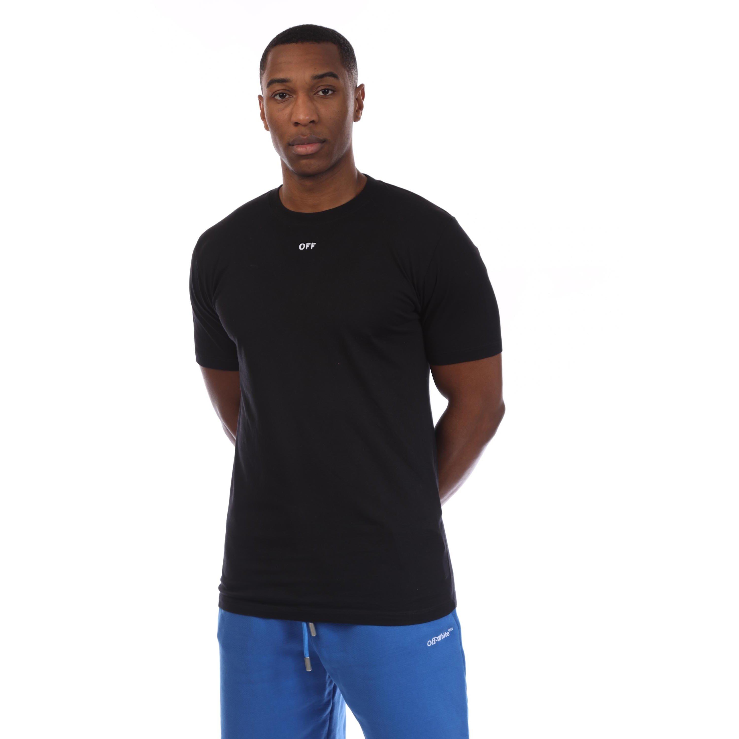 Black-White - Off White - Arrow Embroidered Slim T-Shirt - 1