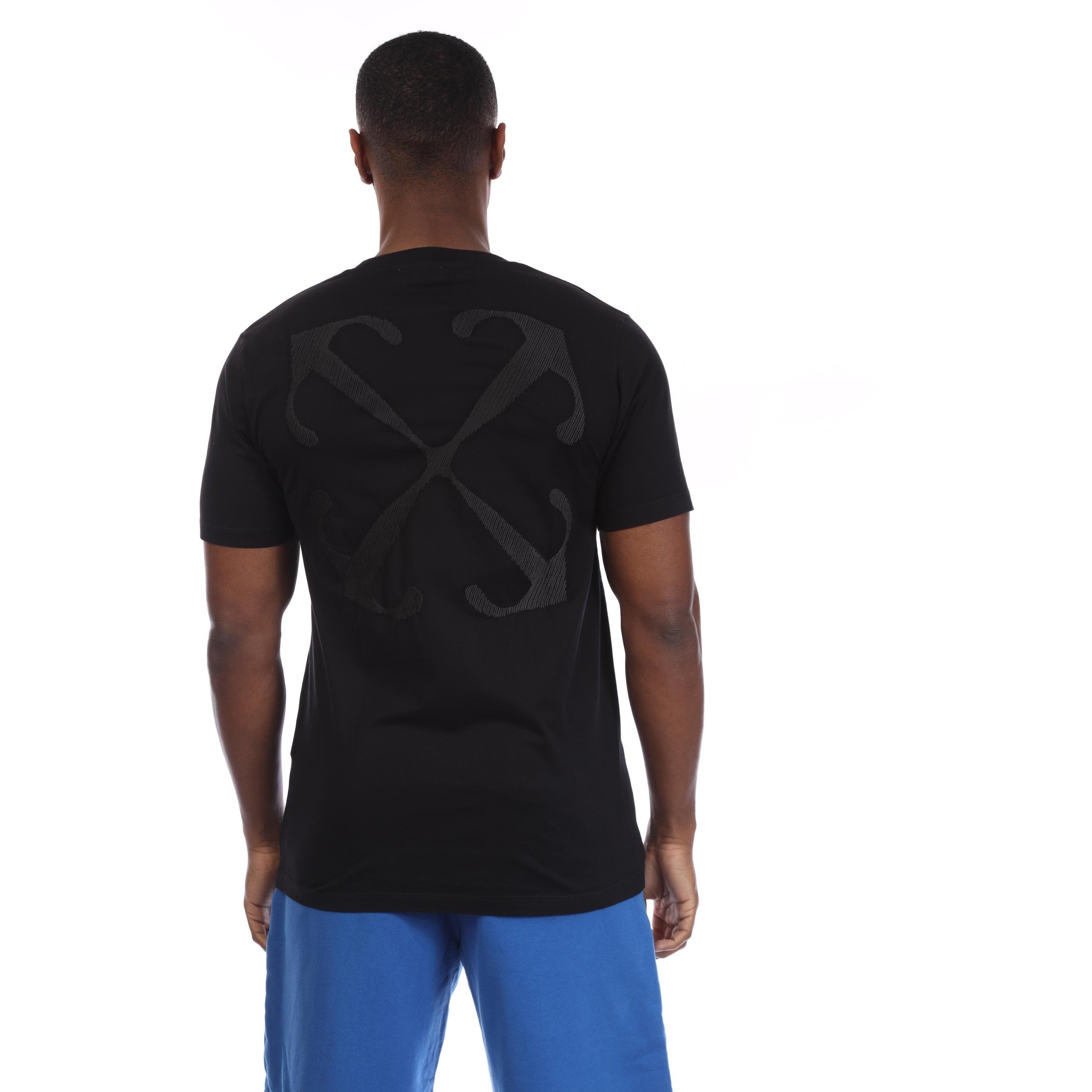 Black-White - Off White - Arrow Embroidered Slim T-Shirt - 2