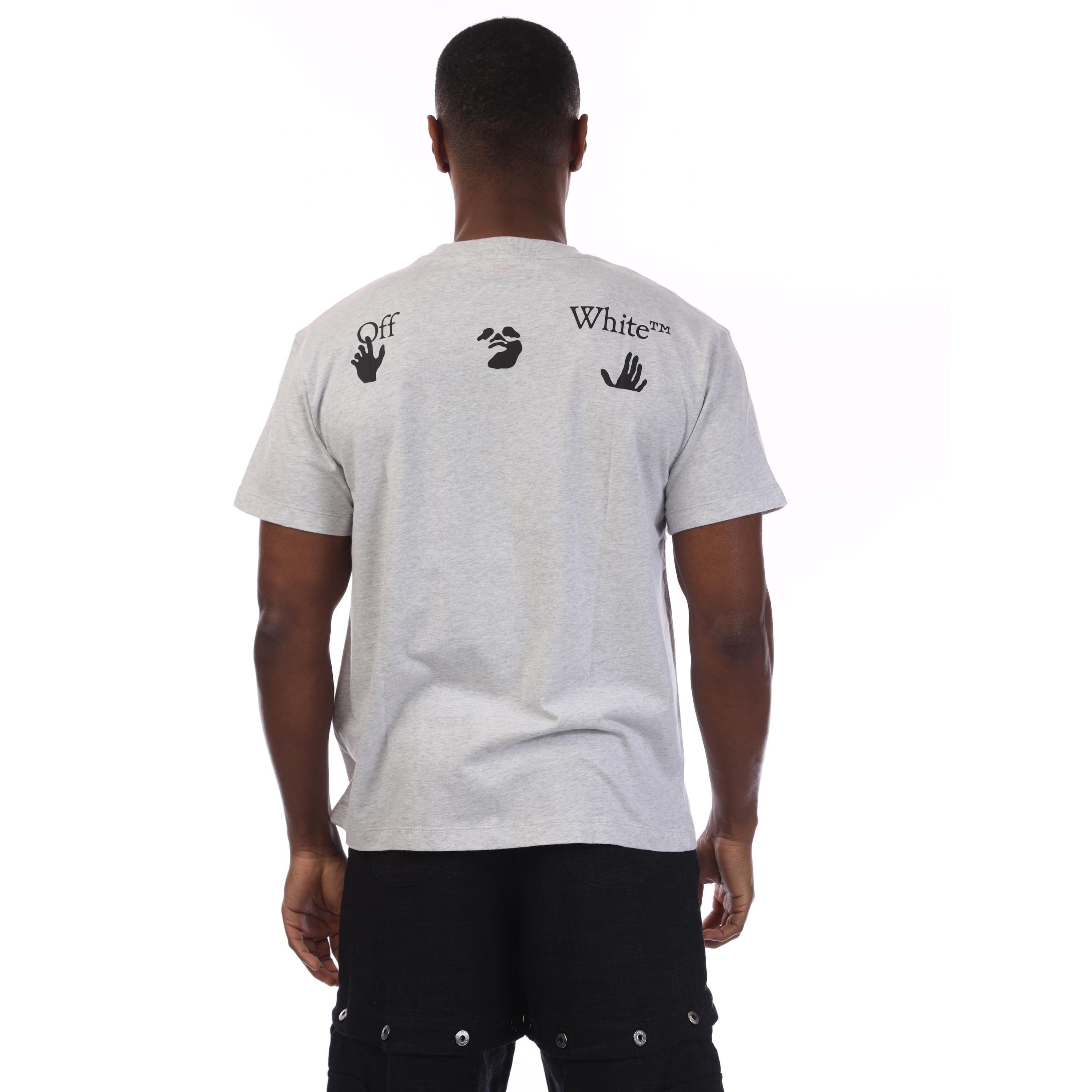 Grey Black - Off White - Big Logo Over T-Shirt - 2