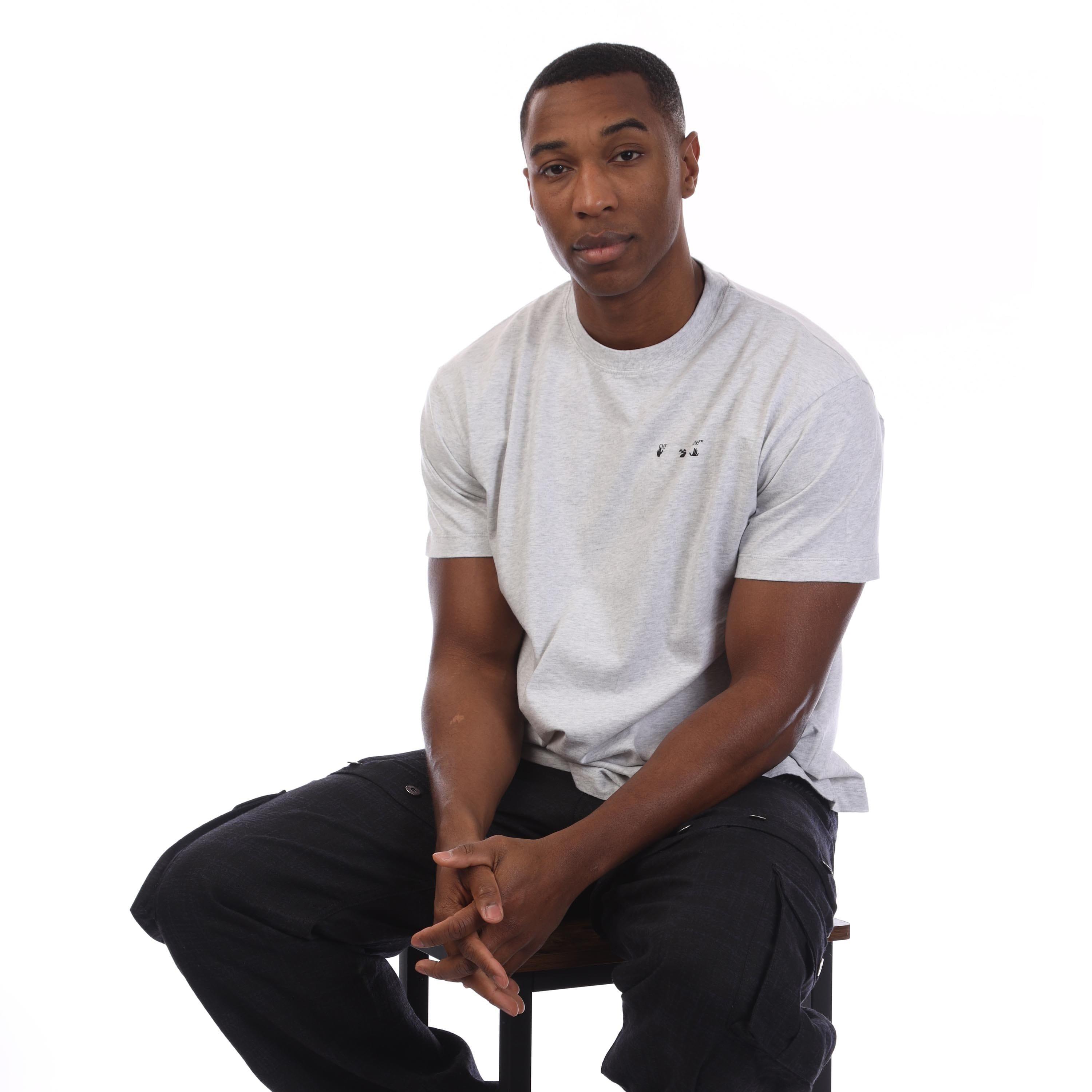 Grey Black - Off White - Big Logo Over T-Shirt - 3