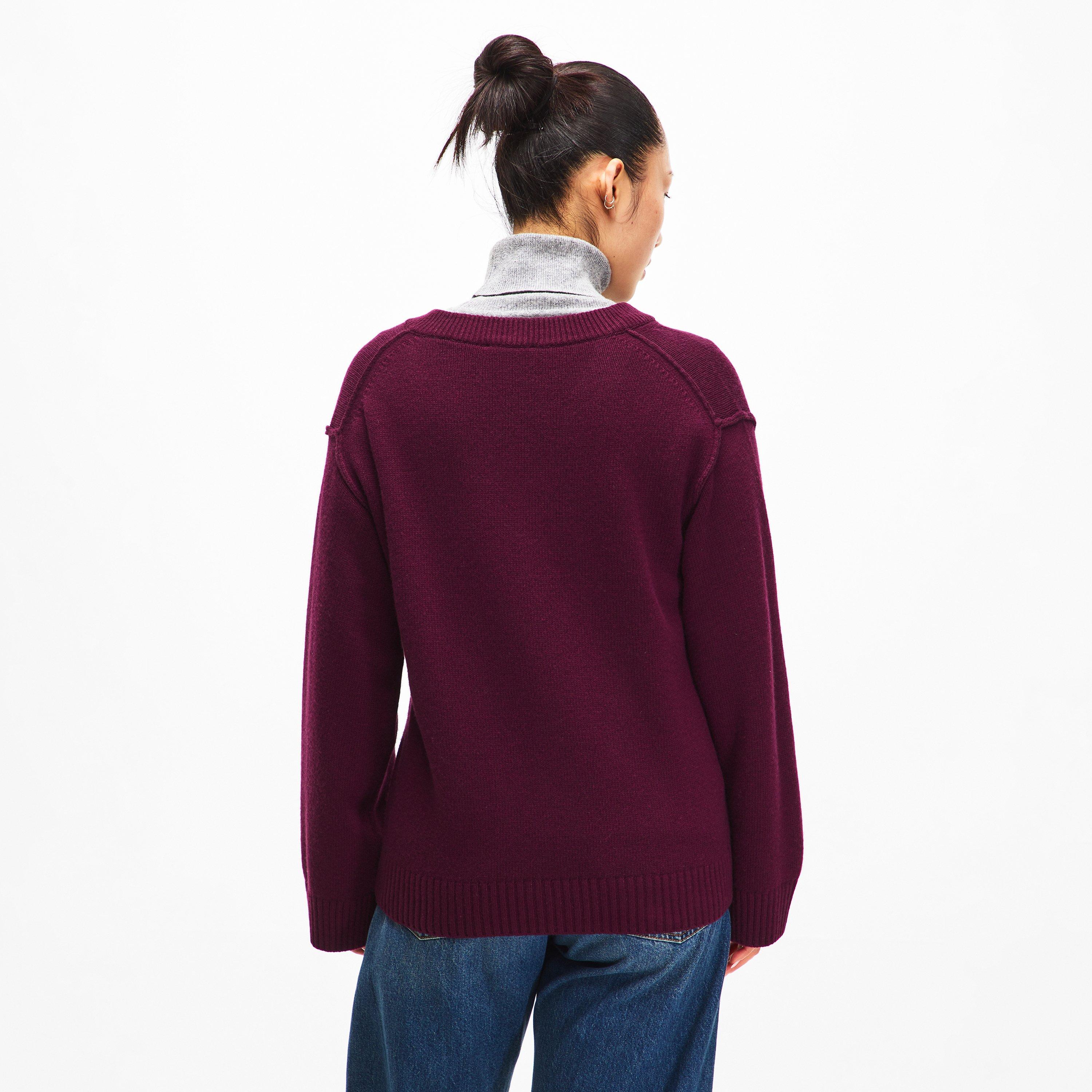 Burgundy - Ganni - Ganni Wl Mix VN Jmp Ld62 - 4