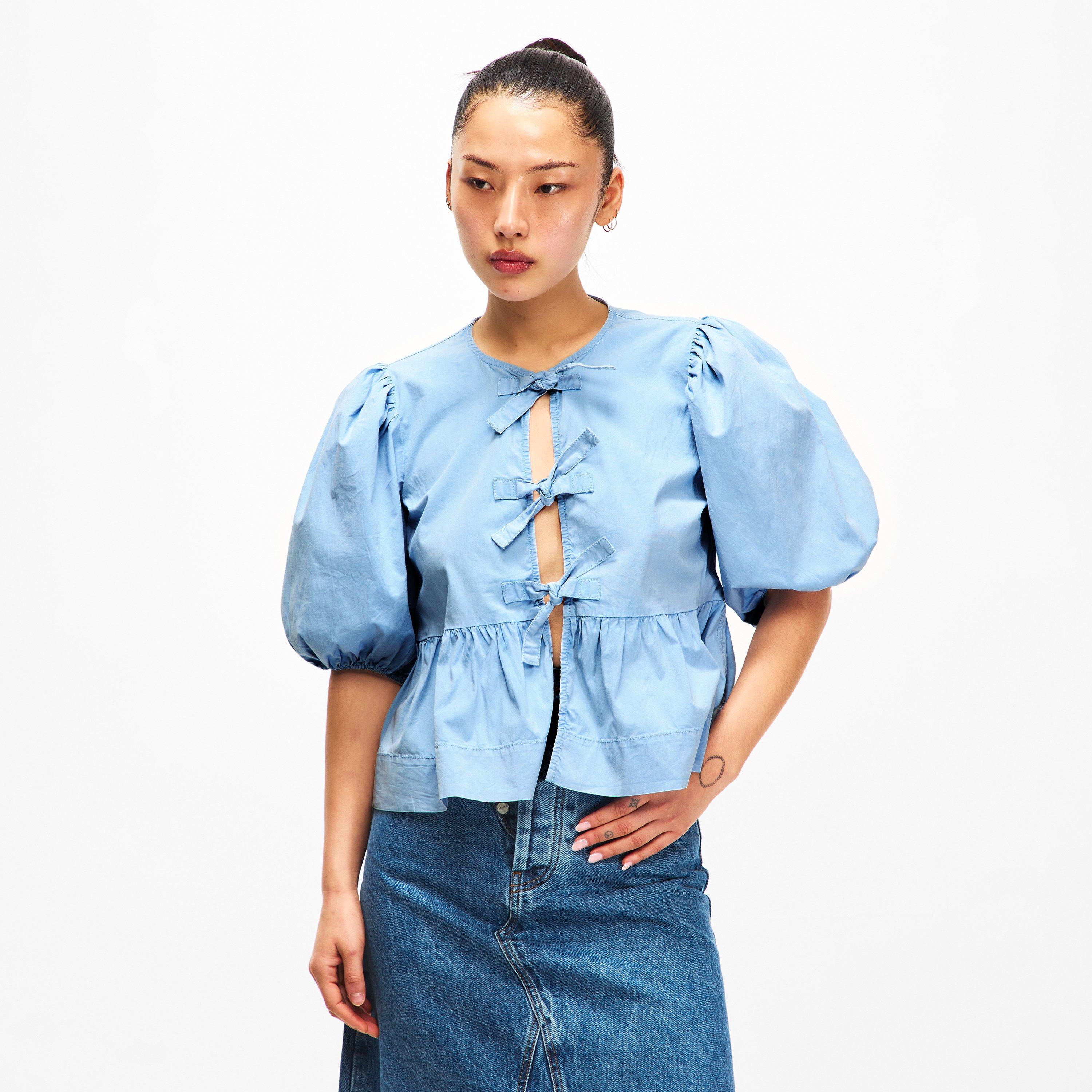 Soft Chambray - Ganni - Ganni Peplum Blouse Ld62 - 3