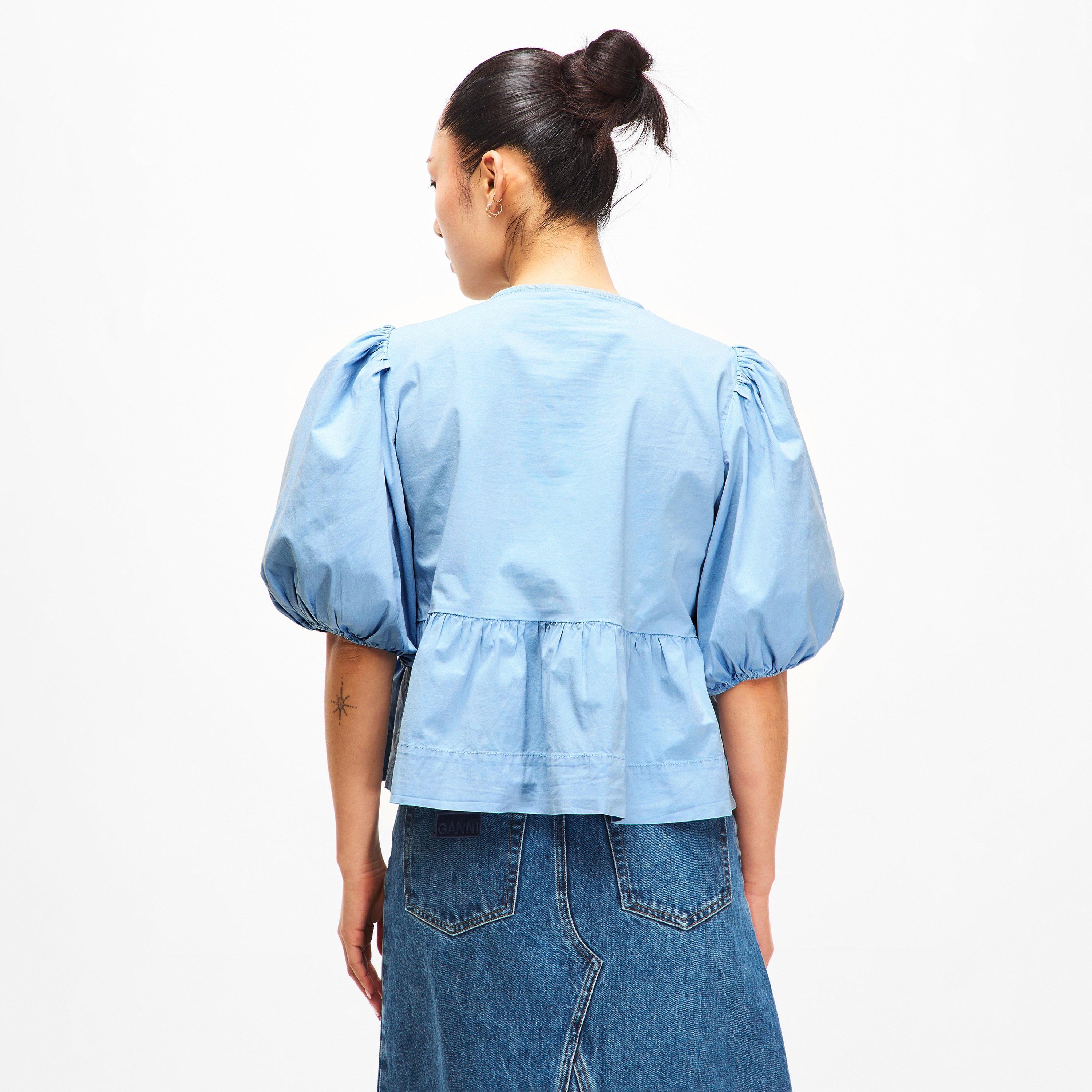 Soft Chambray - Ganni - Ganni Peplum Blouse Ld62 - 4