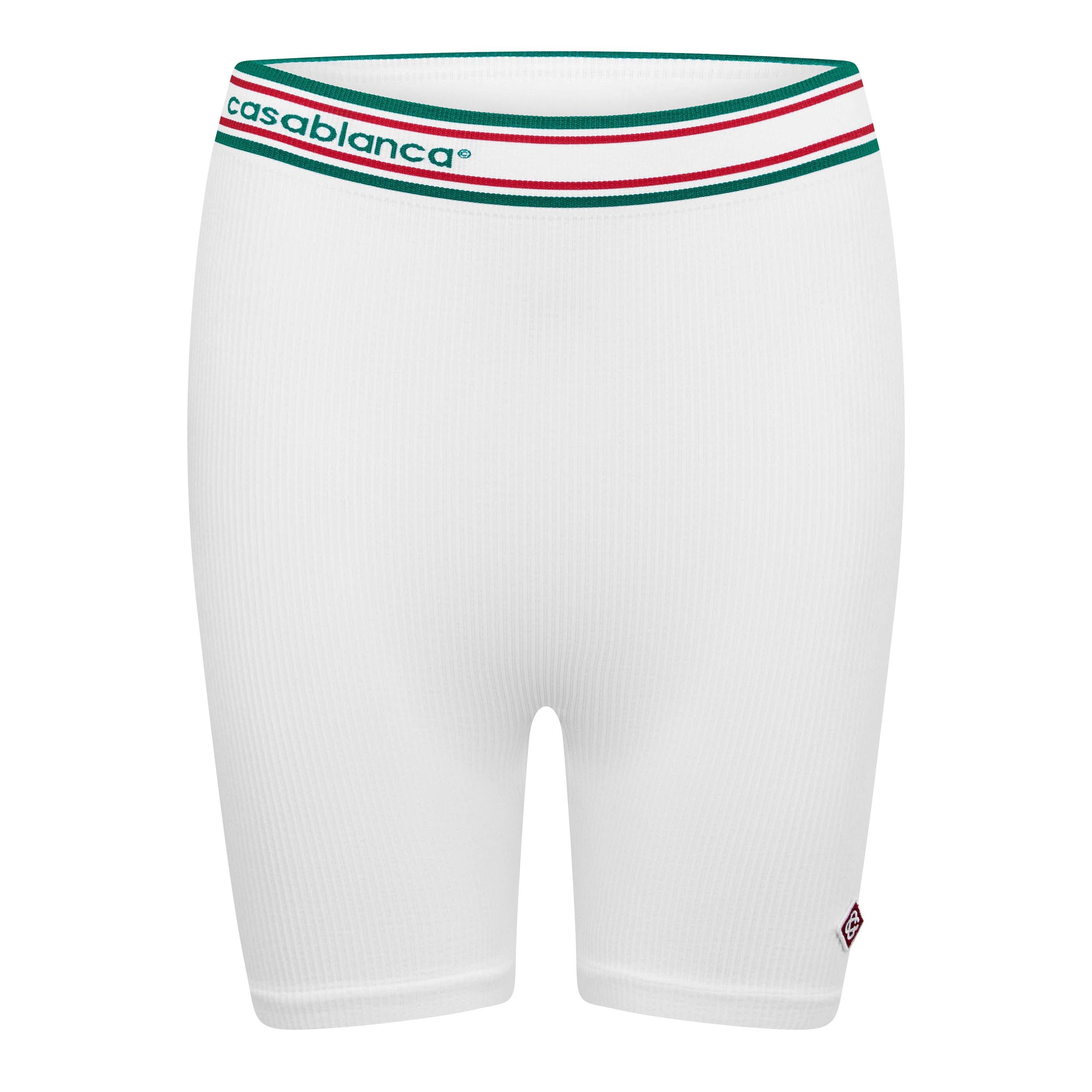 Casablanca Women's Seamless Woven Tracksuit Shorts - White - L/XL