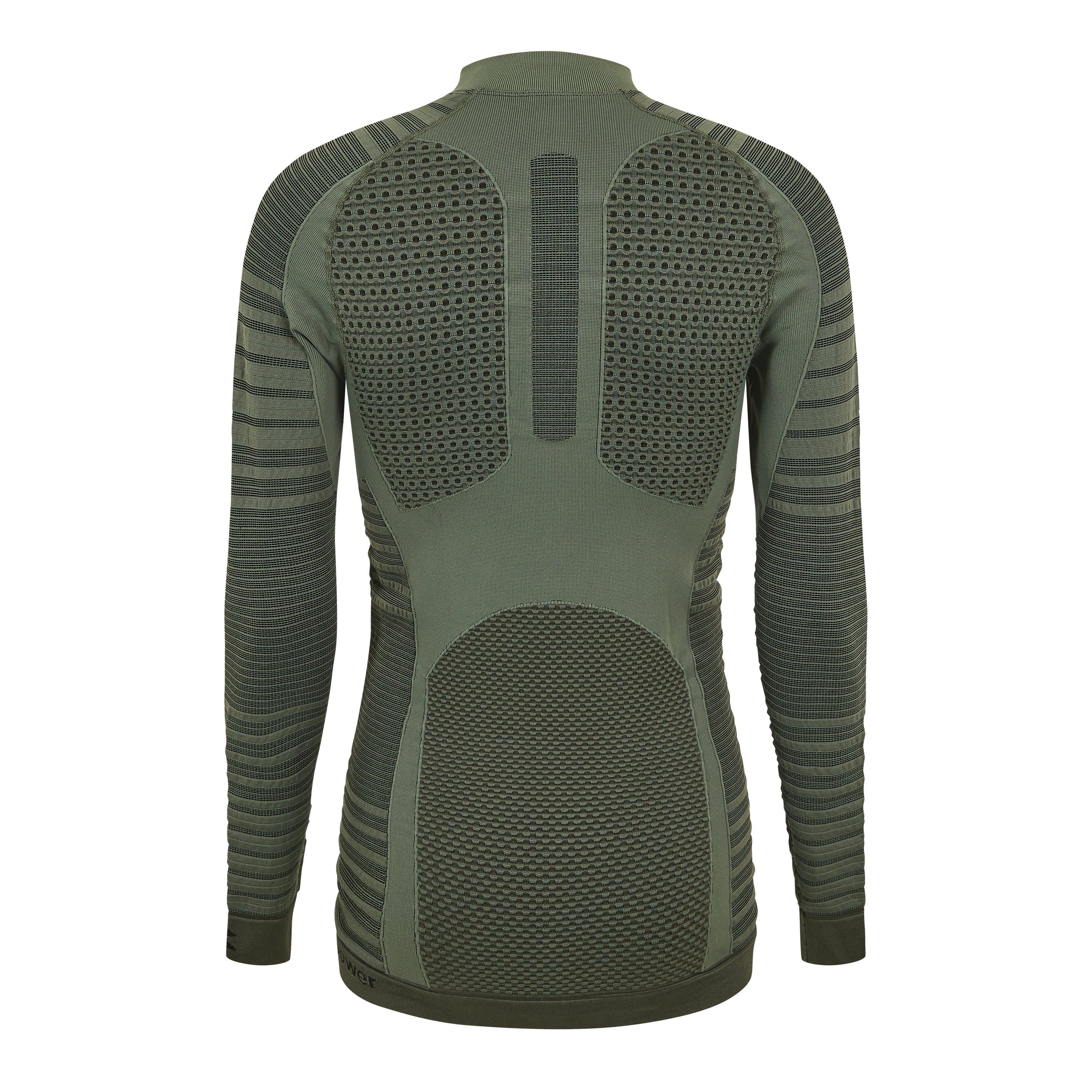 Green - Diadora - Diadora 1-2 Zip Ls T-Shirt Adv Verde Ti Mens - 2