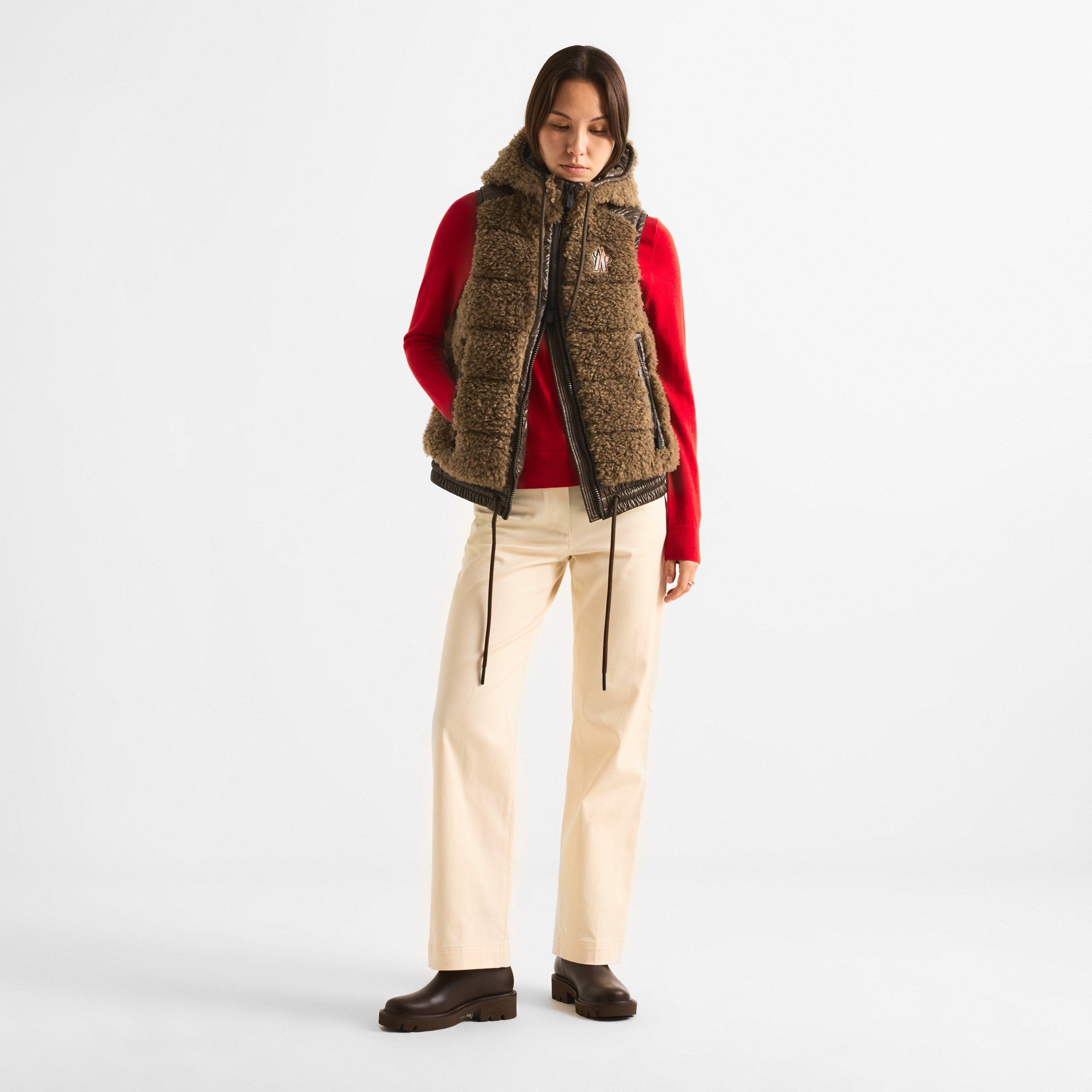Chocolate 224 - Moncler - Women's Teddy Vest Fleece Gilet - 6