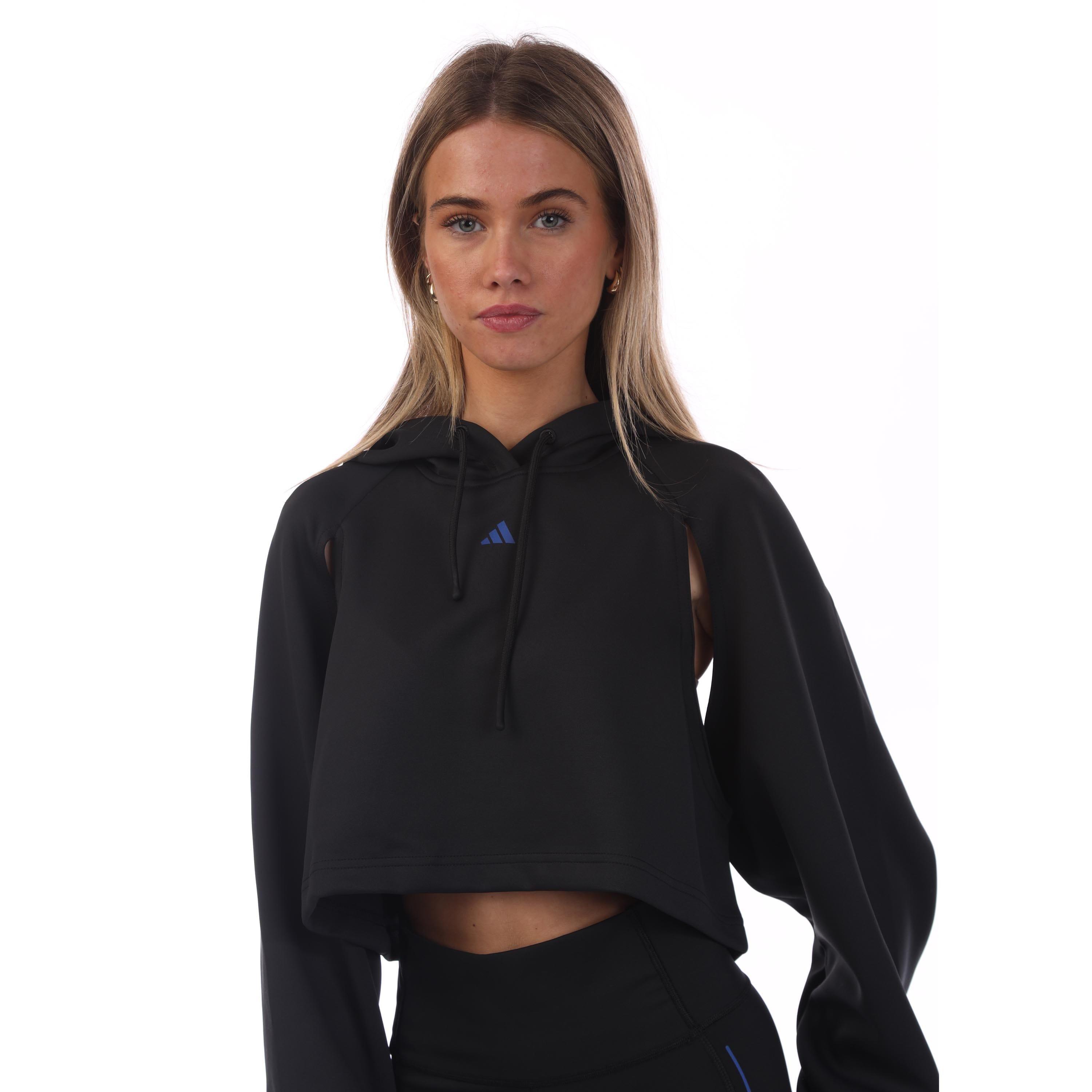 Schwarz - adidas - HIIT Aeroready Crop Training Hoody - 2