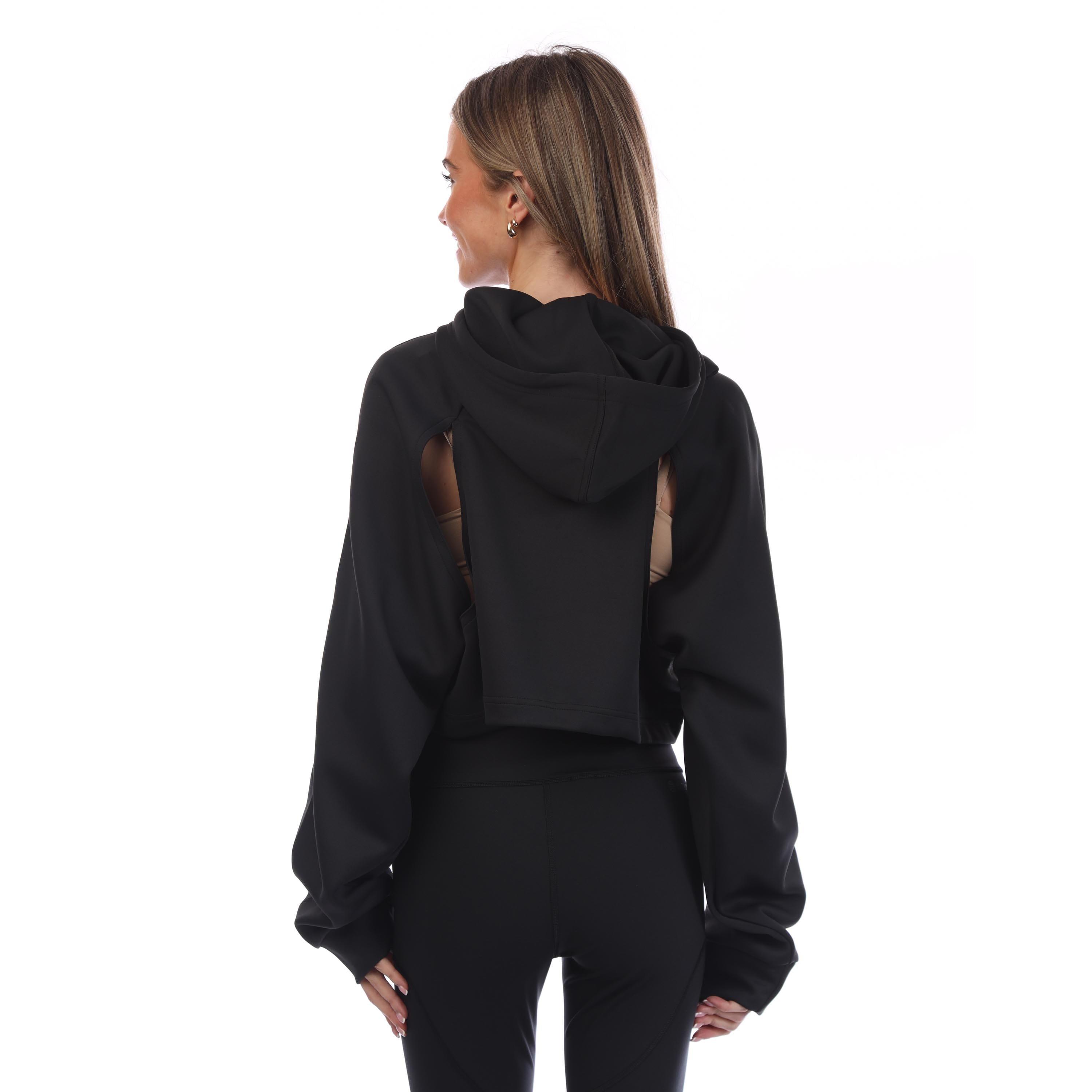 Schwarz - adidas - HIIT Aeroready Crop Training Hoody - 3