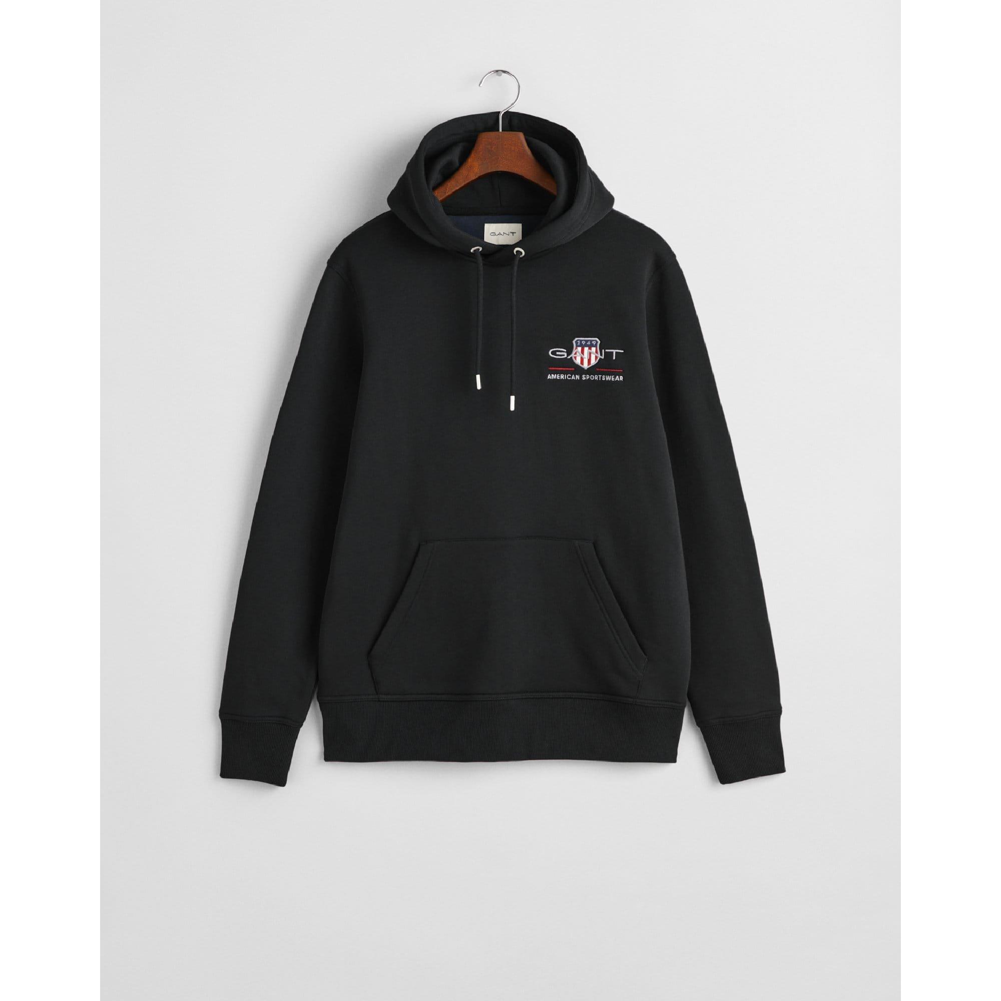 Black - Gant - Medium Archive Shield Hoodie - 5