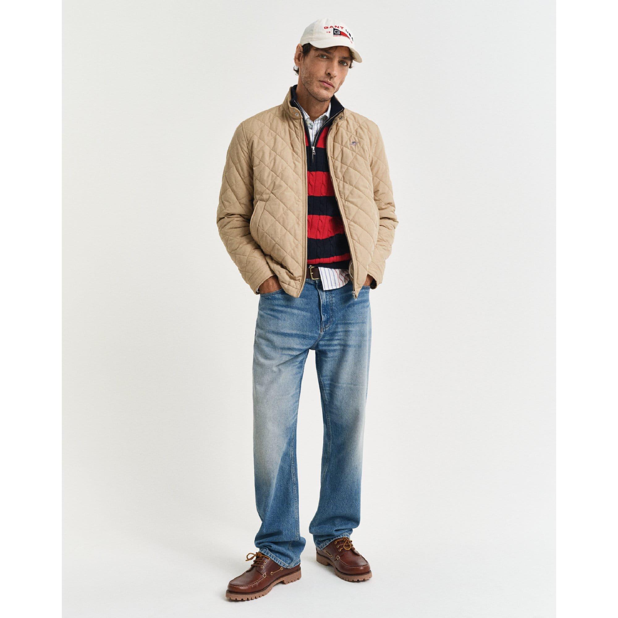 Khaki - Gant - Quilted Windcheater Jacket - 4