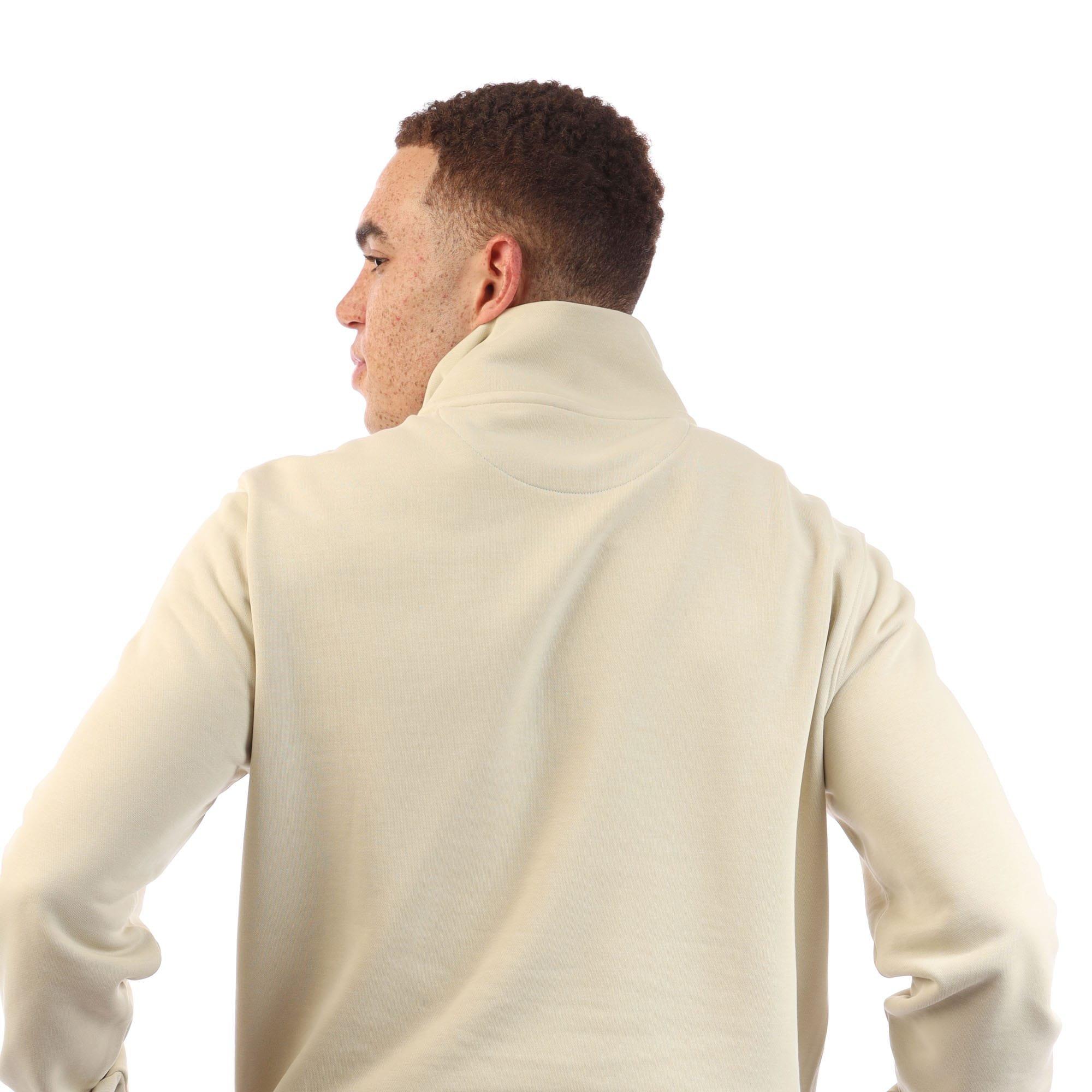 Beige - Gant - Shield Half-Zip Sweatshirt - 3