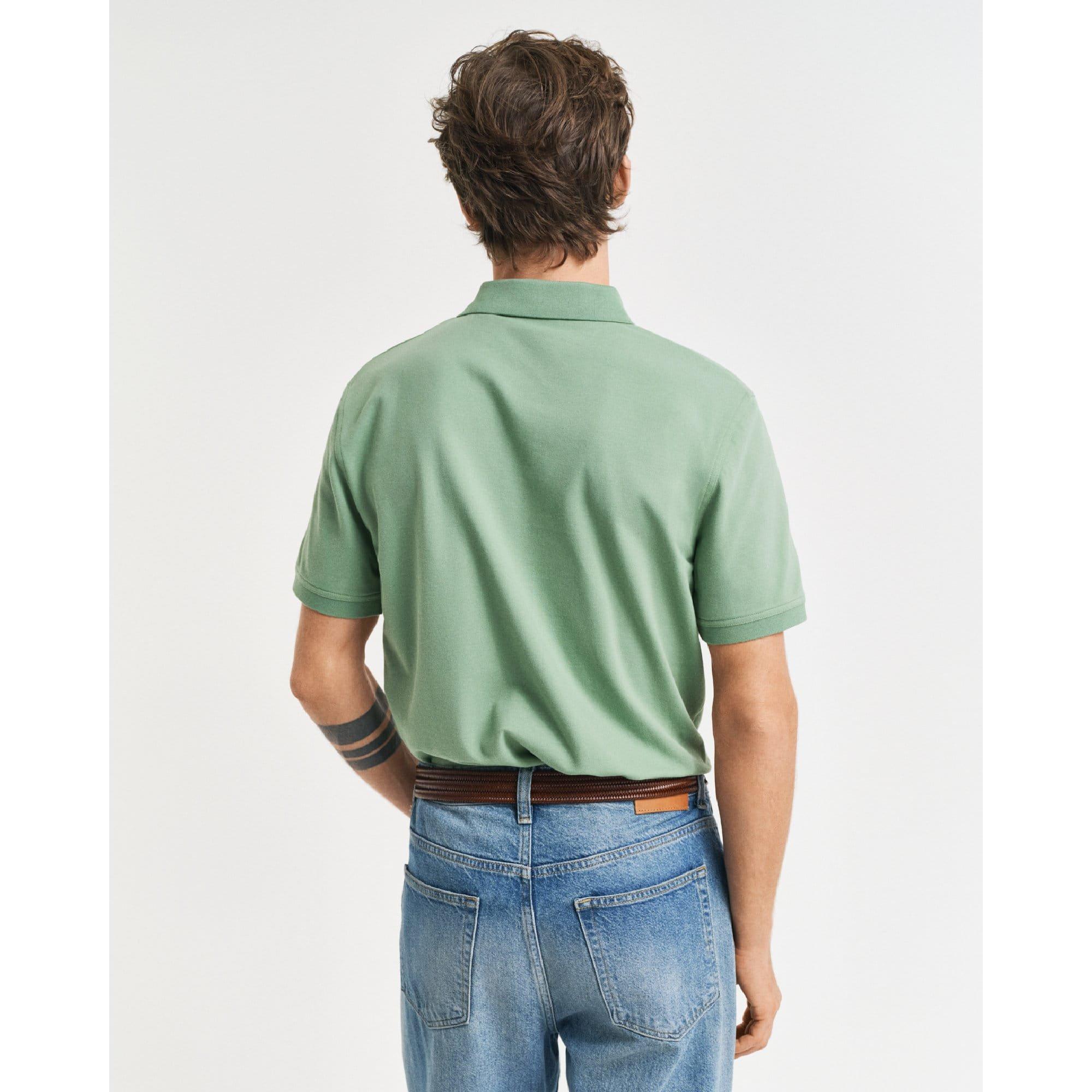Green - Gant - Contrast Piqu¿ Polo Shirt - 2