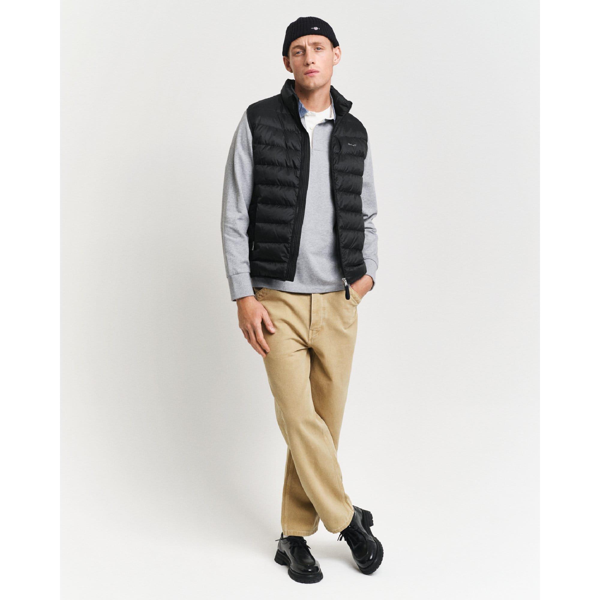 Black - Gant - Light Down Gilet - 4