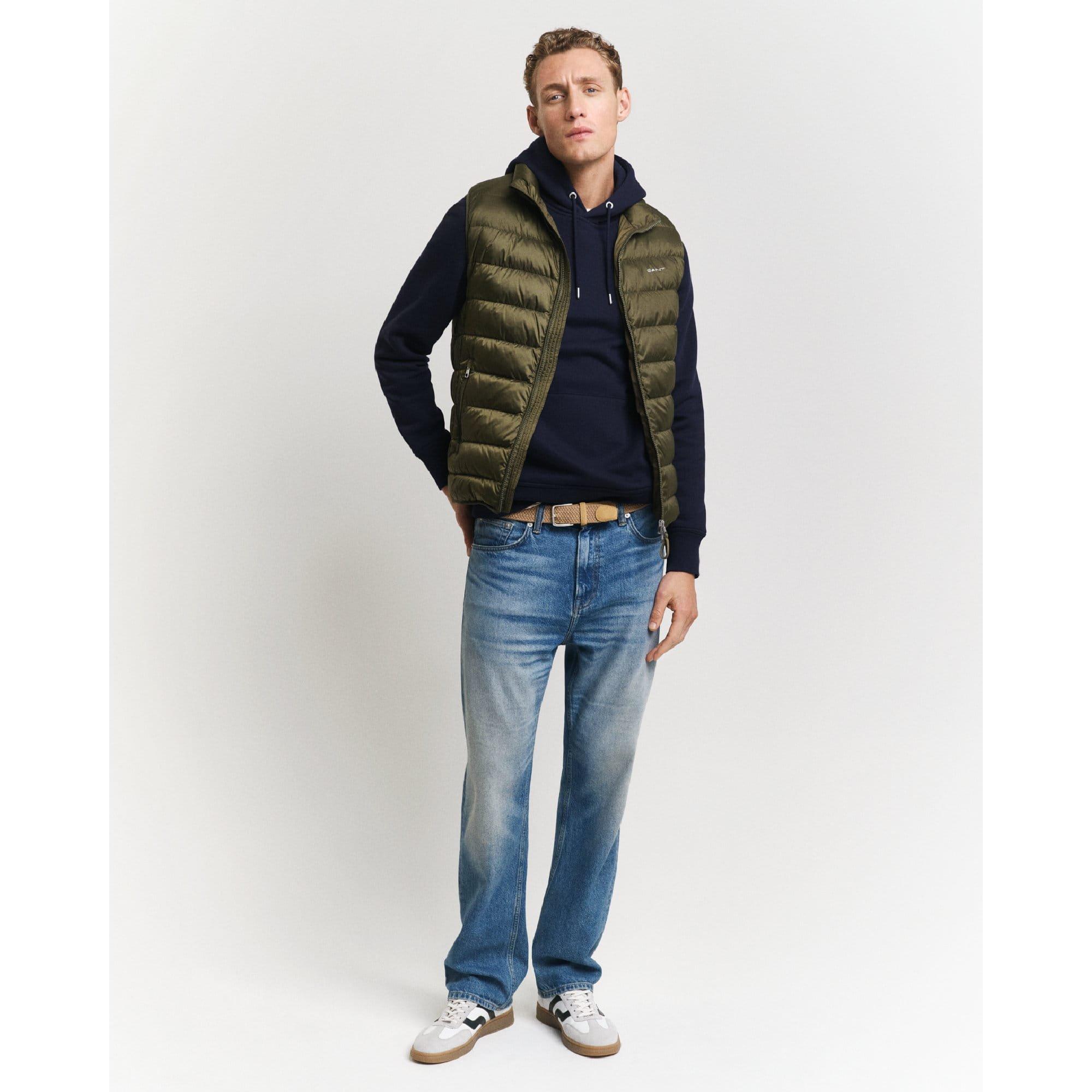 Green - Gant - Light Down Gilet - 4