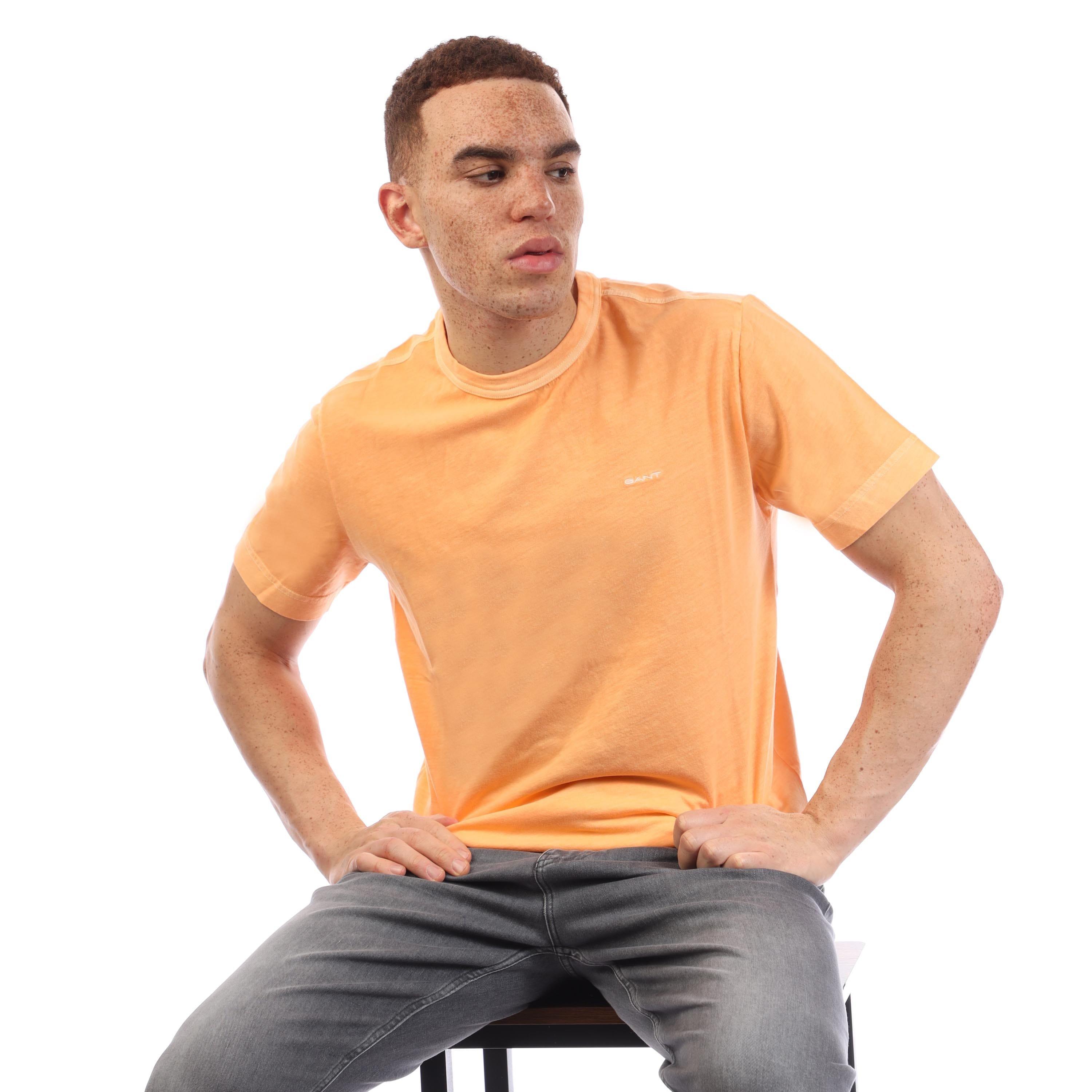 Orange - Gant - Sunfaded T-Shirt - 4