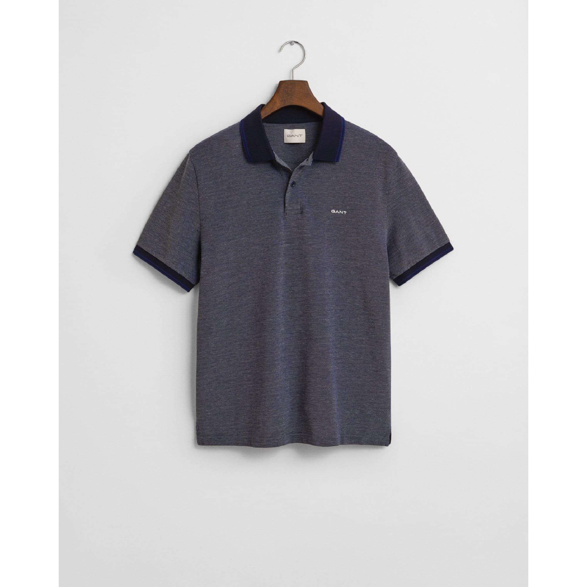 Blue - Gant - 4-Colour Oxford Piqu¿ Polo Shirt - 5