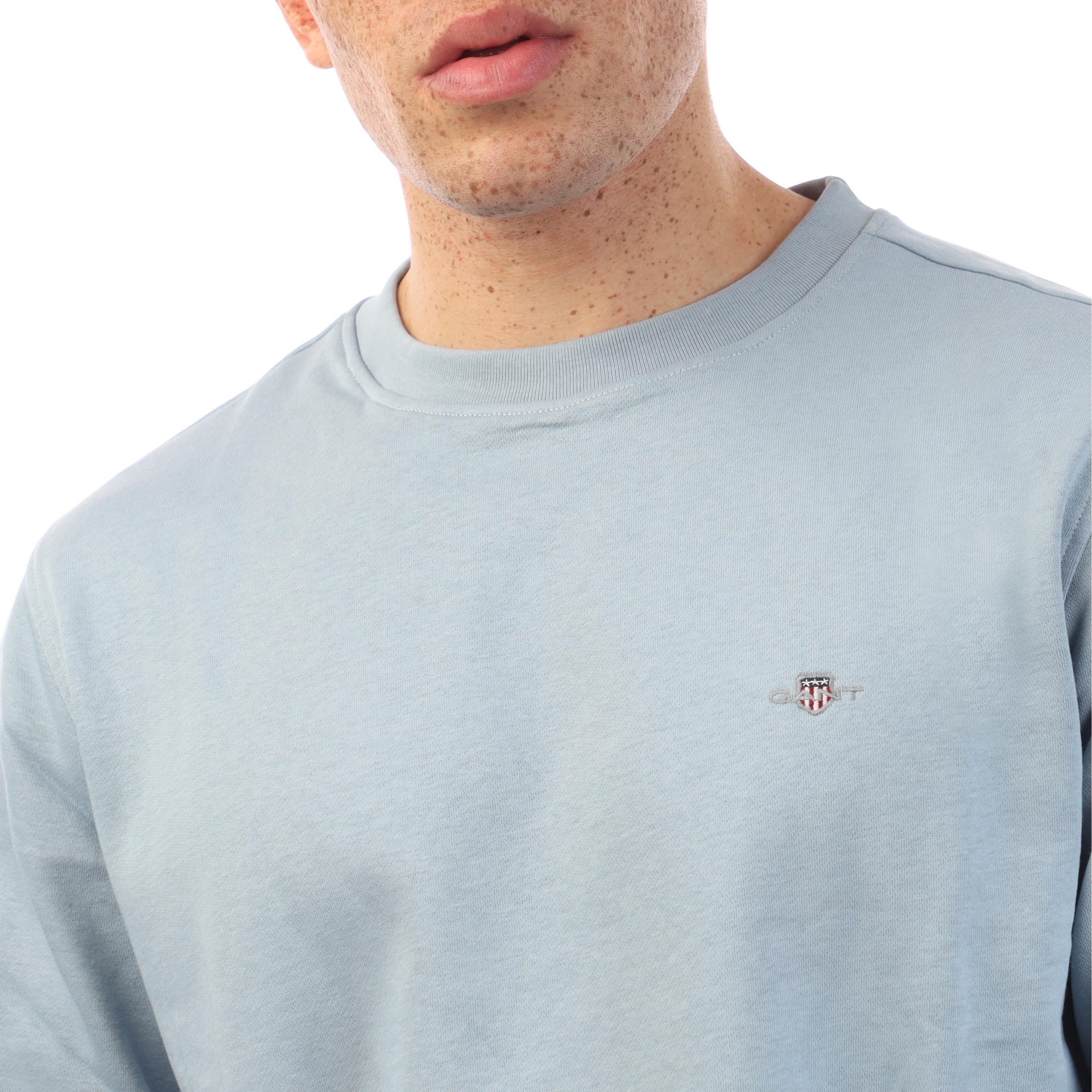 Blue - Gant - Shield Logo Crewneck Sweatshirt - 2
