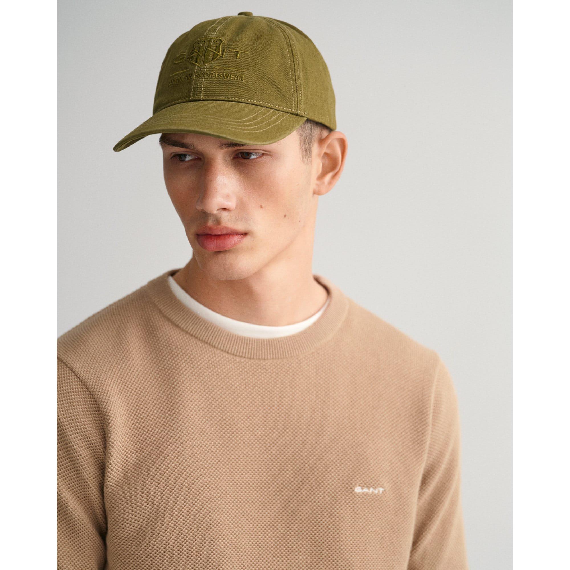 Khaki - Gant - Cotton Piqu¿ Crewneck Sweatshirt - 3