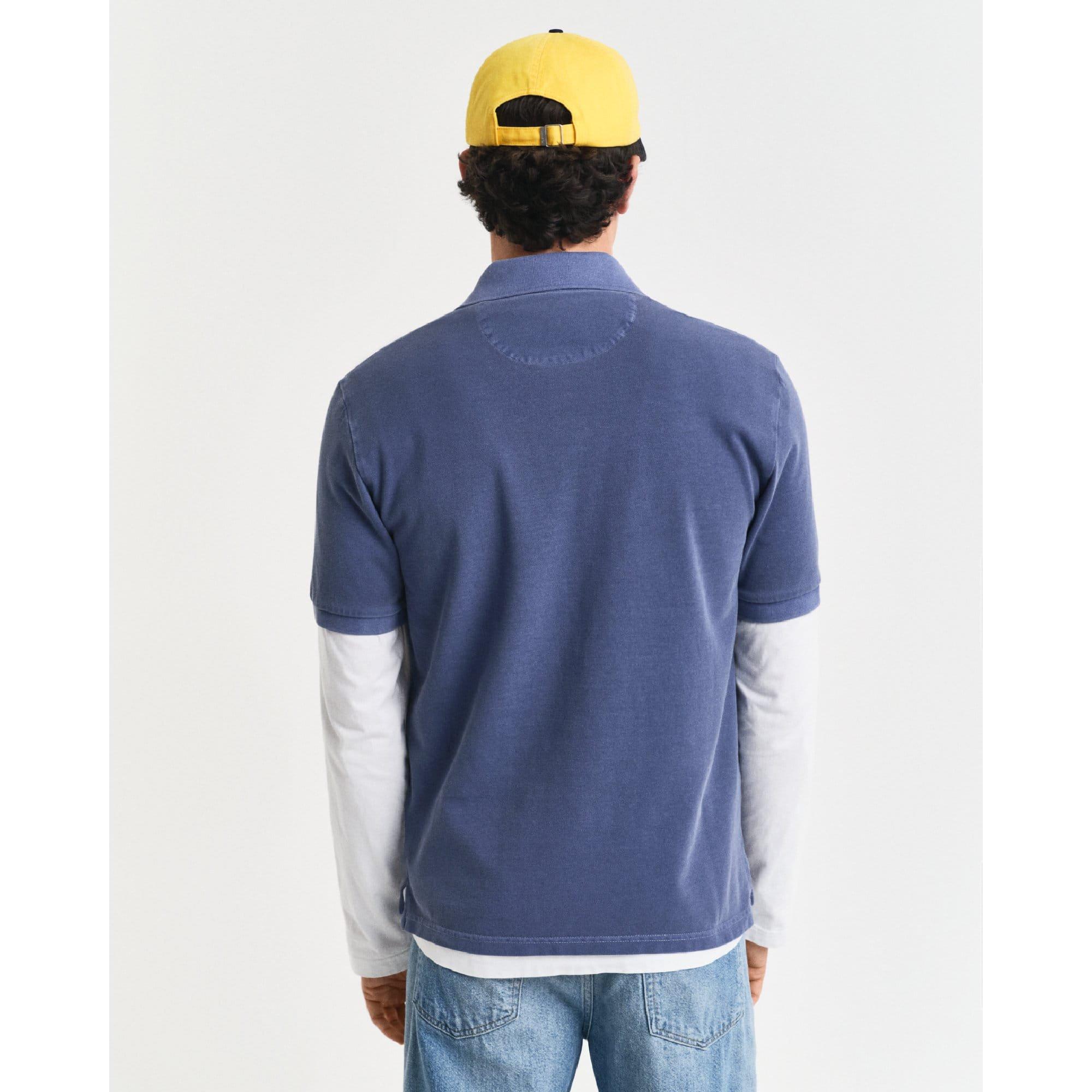 Navy - Gant - Sunfaded Piqu¿ Polo Shirt - 2
