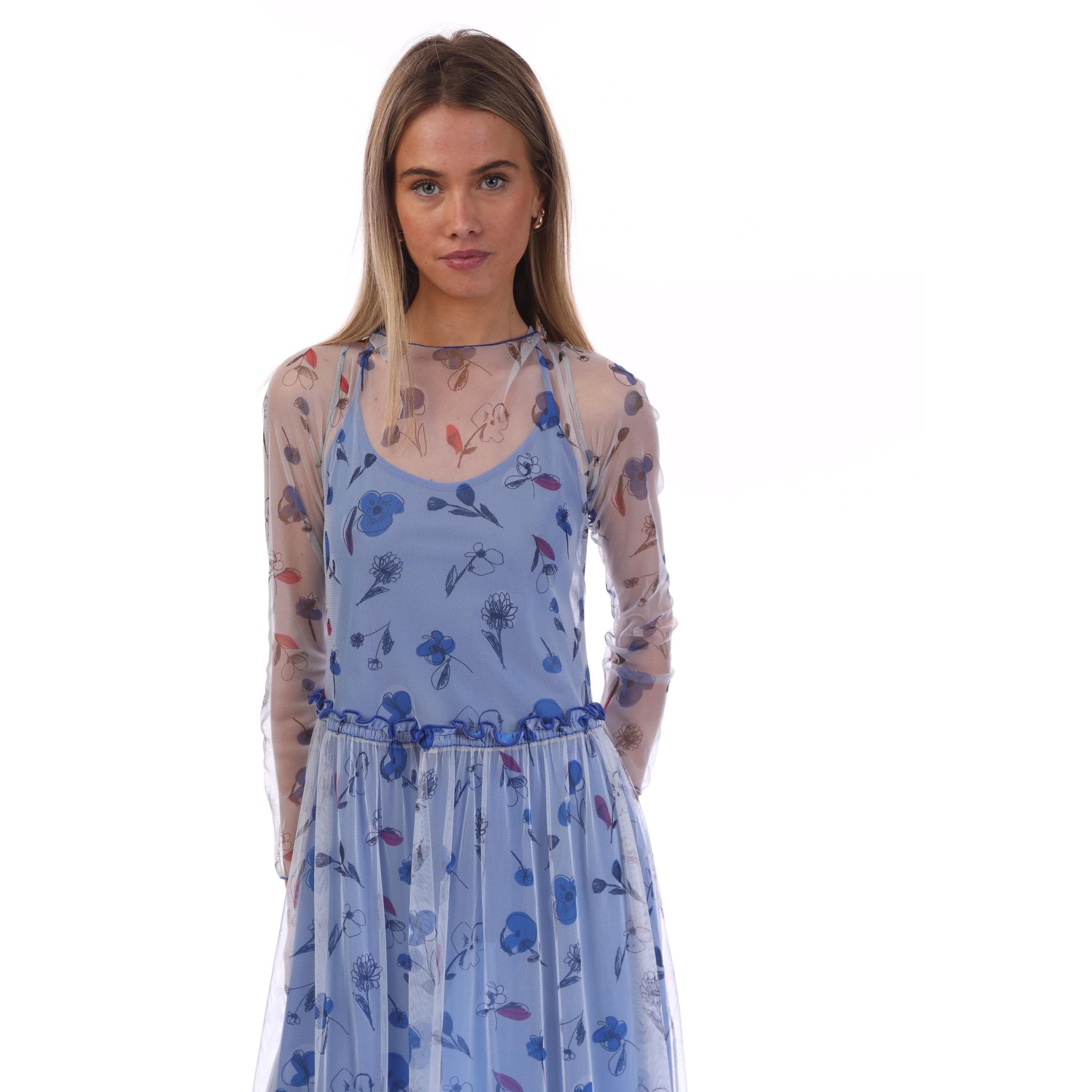 Multi Colour - Emporio Armani - Semi Sheer Floral Print Maxi Dress - 2