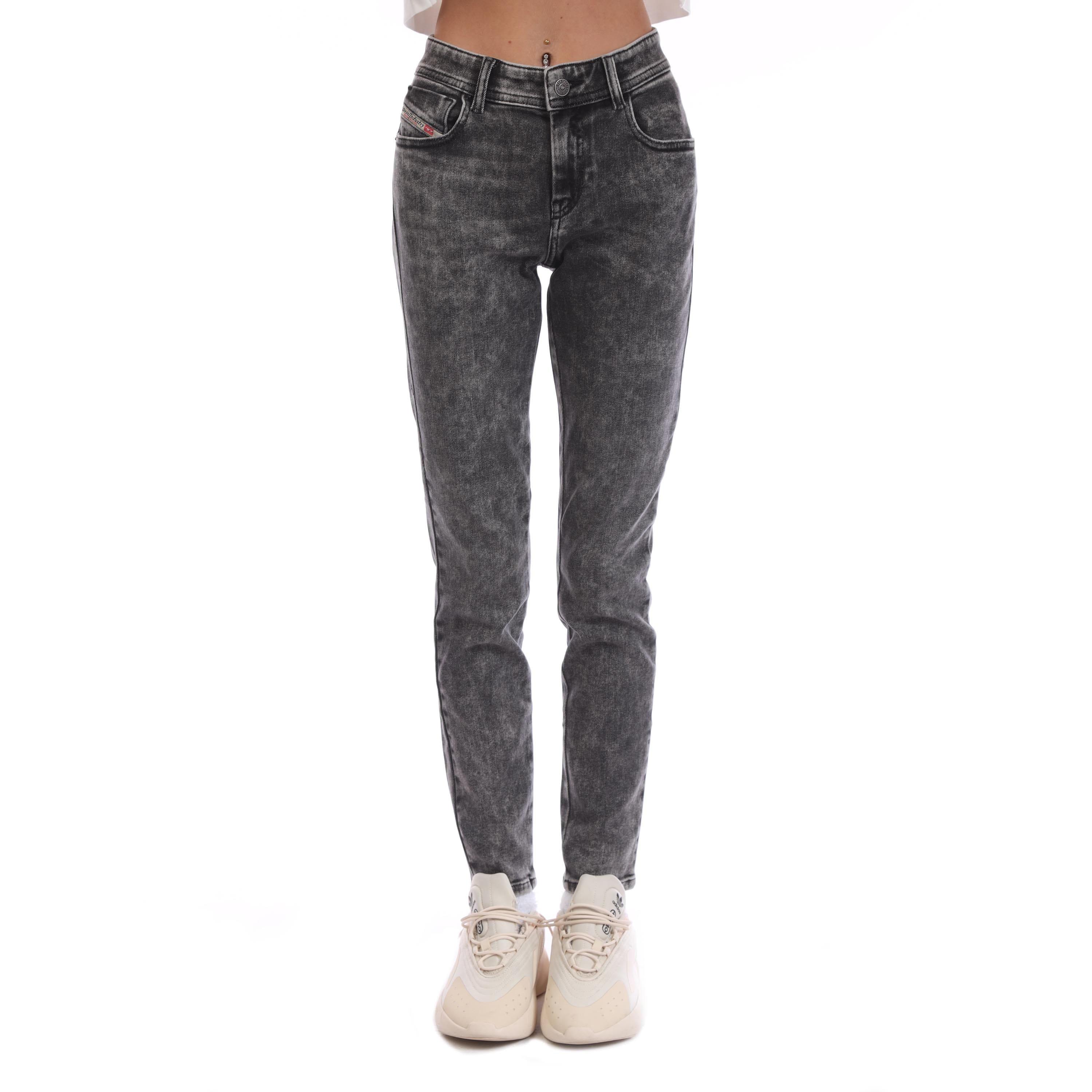Black Grey - Diesel - 2017 Slandy Super-Skinny-Fit Jeans - 1