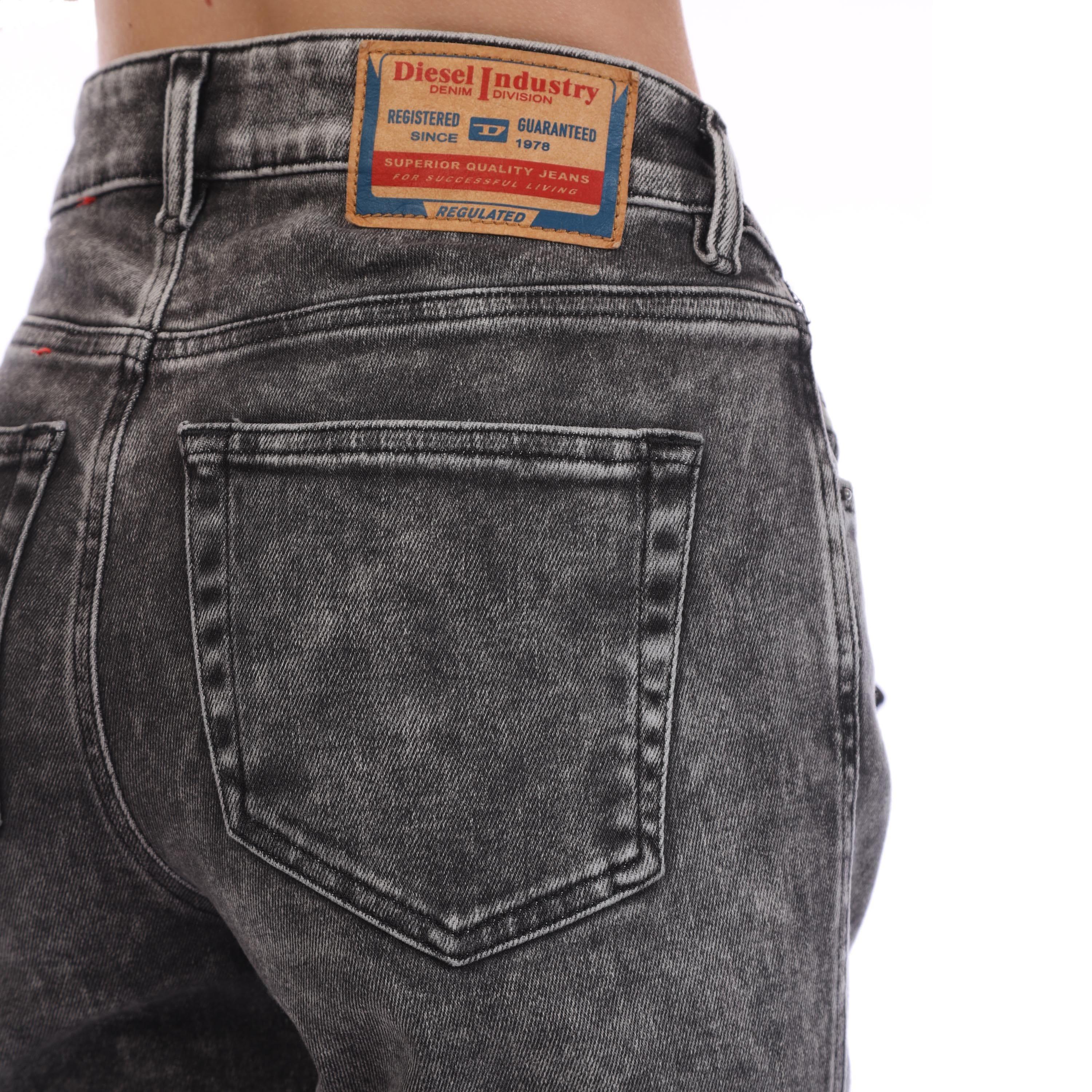 Black Grey - Diesel - 2017 Slandy Super-Skinny-Fit Jeans - 4