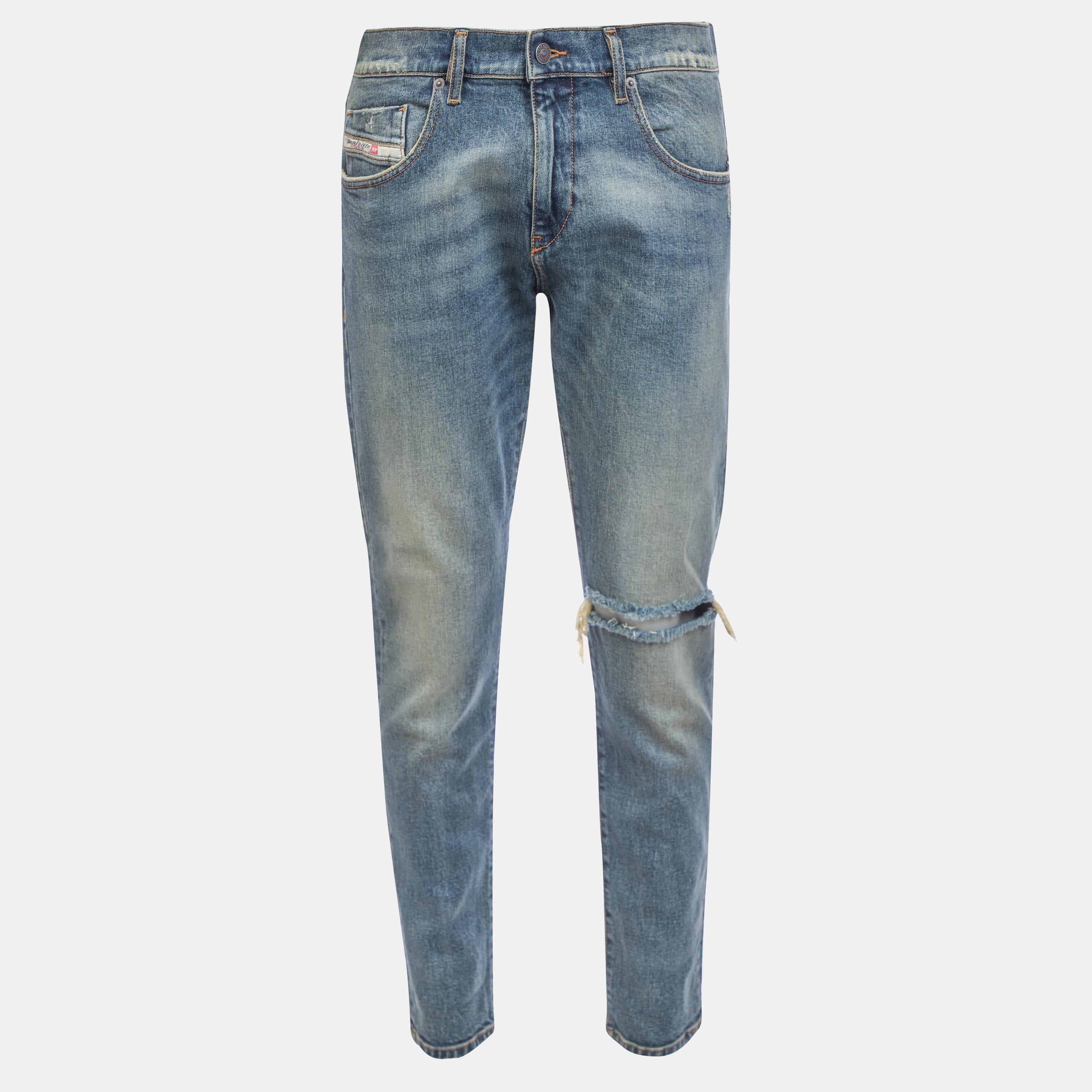 Diesel Men's 2019 D-Strukt Slim-Fit Jeans - Blue - 29S
