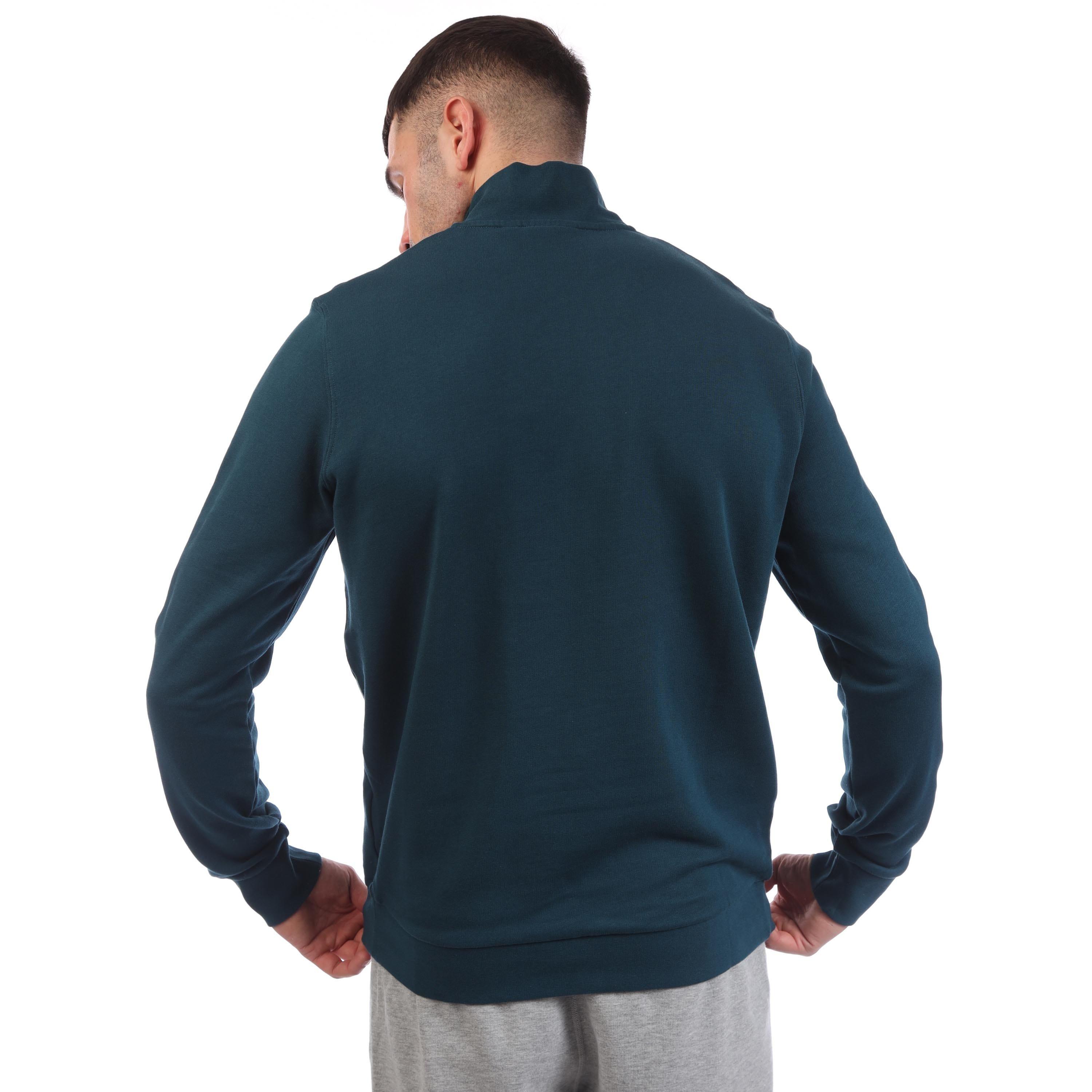 Blue - Lyle and Scott - Loopback Quarter Zip Sweatshirt - 2