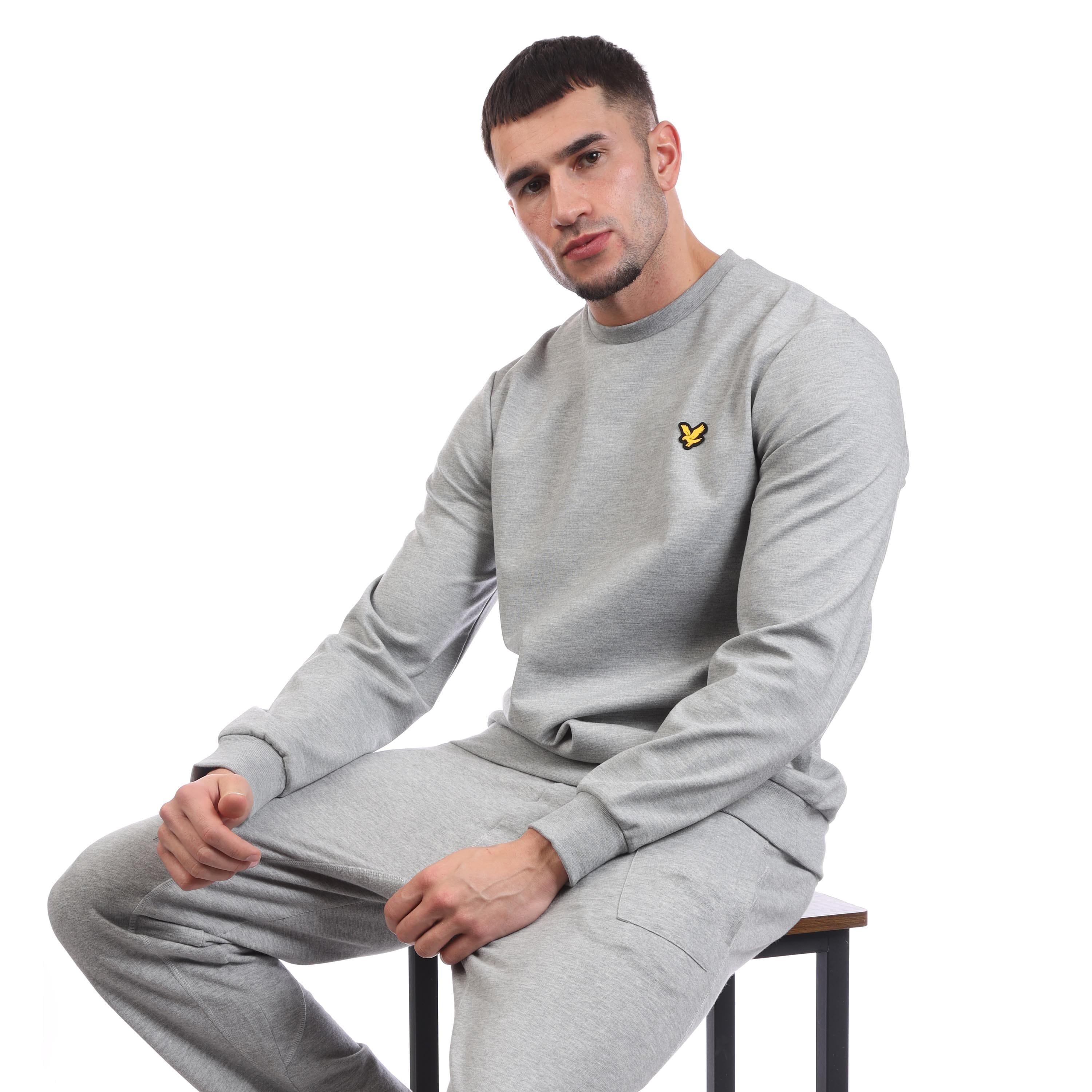 Grey - Lyle and Scott - Crewneck Fly Fleece - 4