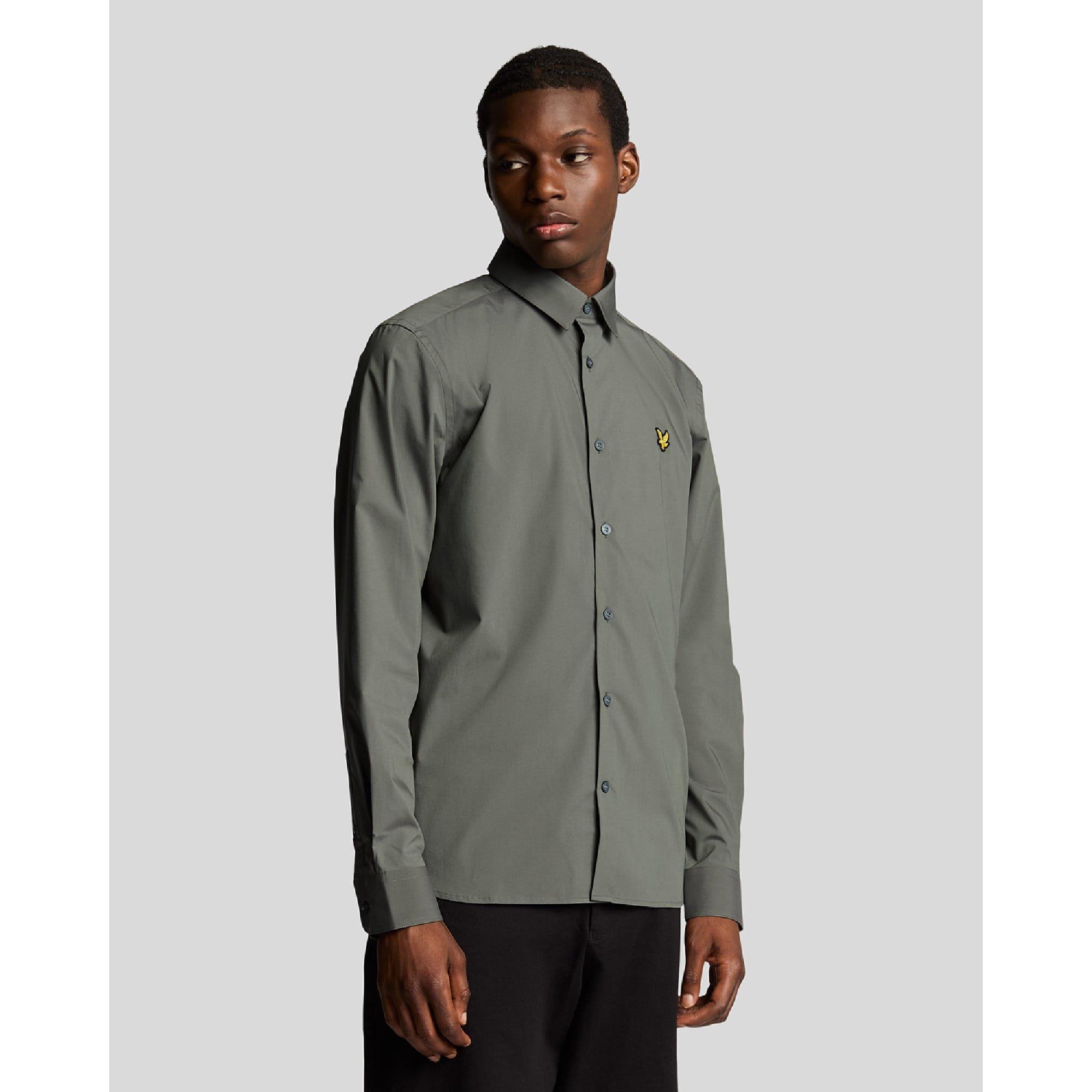 Grey - Lyle and Scott - Bamboo Long Sleeve Shirt - 1