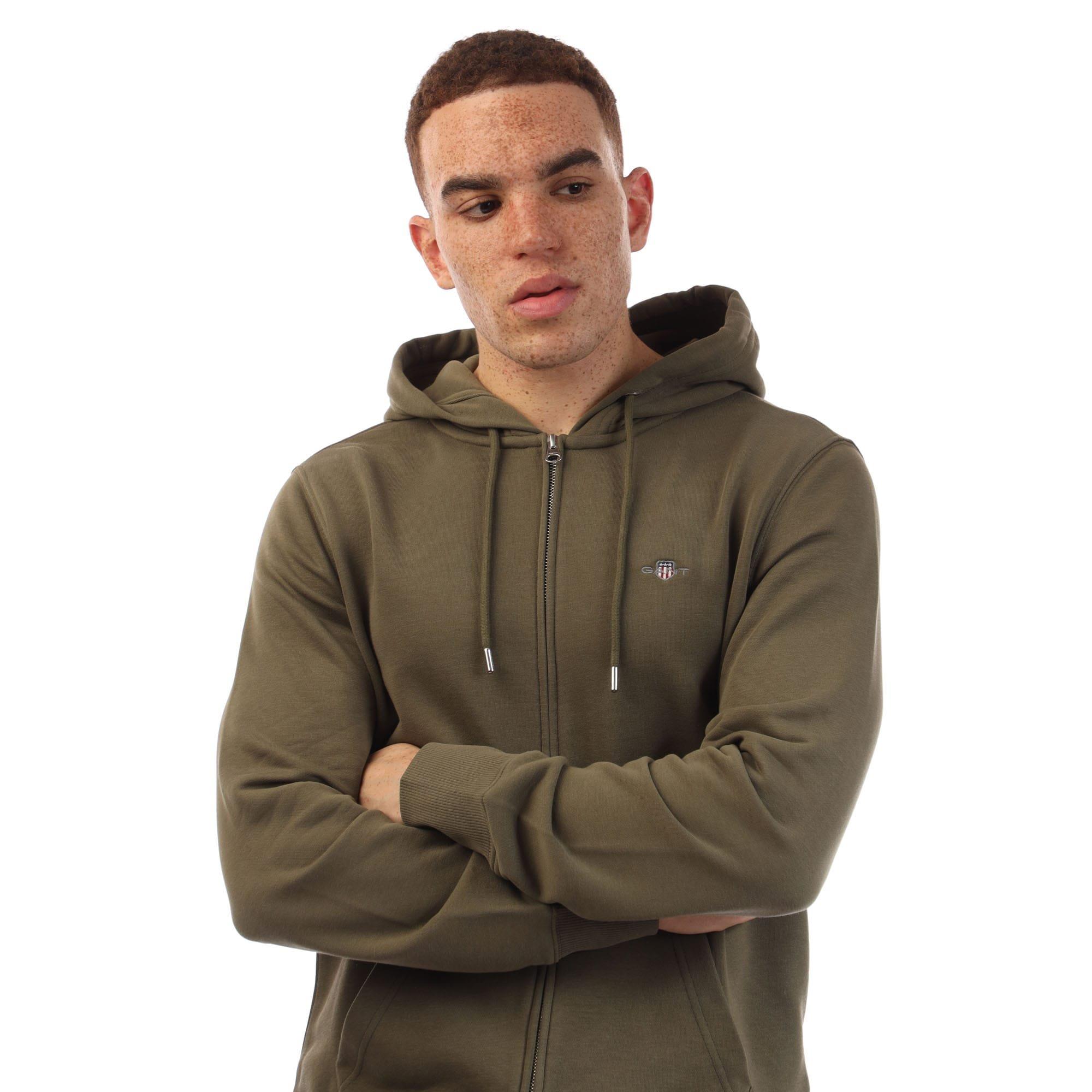 Green - Gant - Shield Zip Hoodie - 2