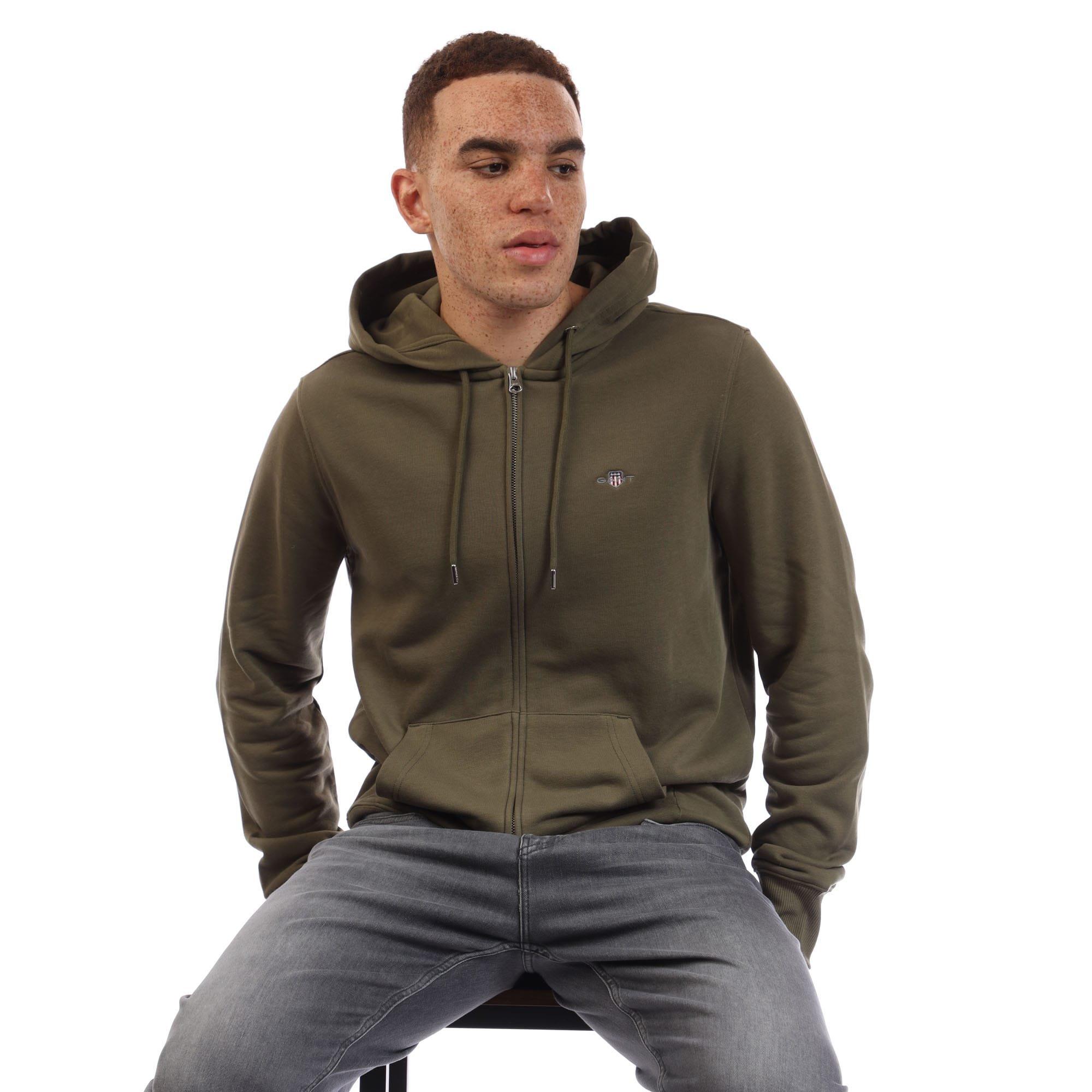 Green - Gant - Shield Zip Hoodie - 4