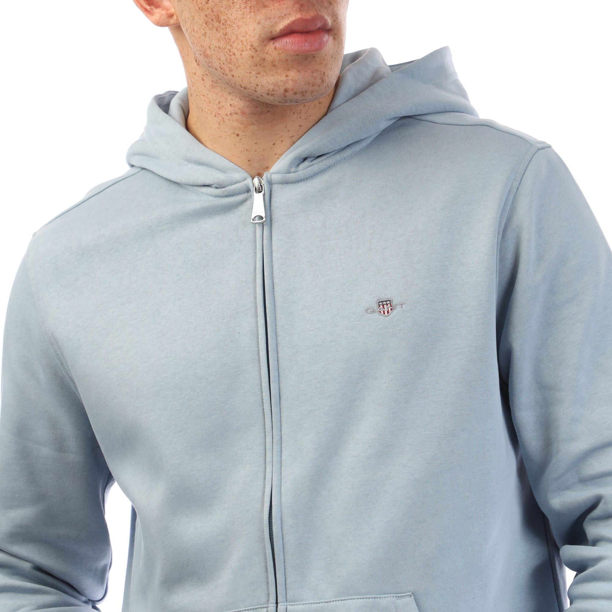 Blue - Gant - Shield Logo Zip Hoodie - 2