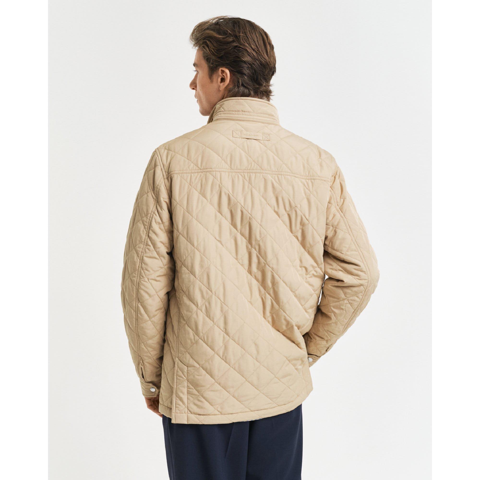 Khaki - Gant - Quilted Windcheater Mid-Length Jacket - 2