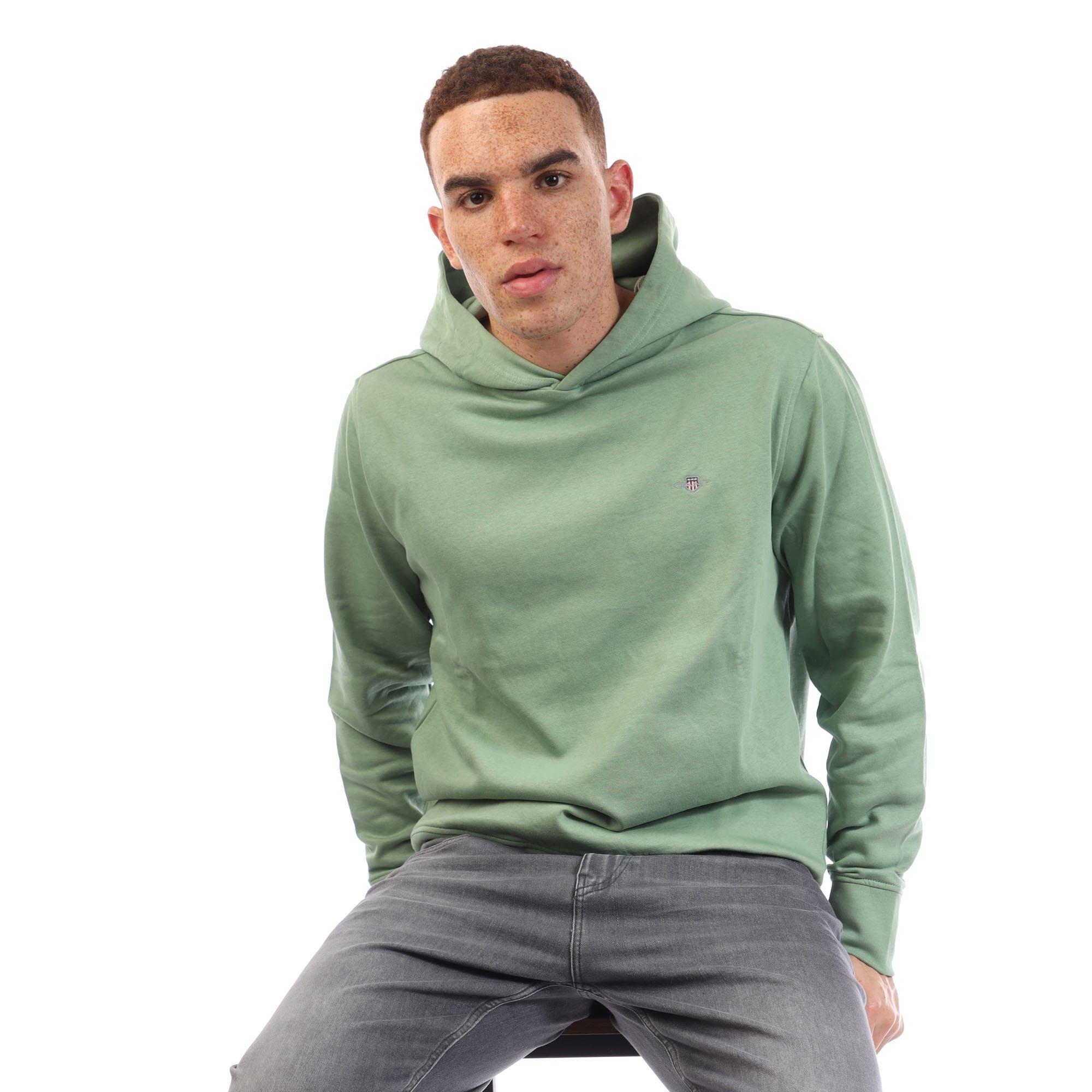 Green - Gant - Shield Logo Hoodie - 4