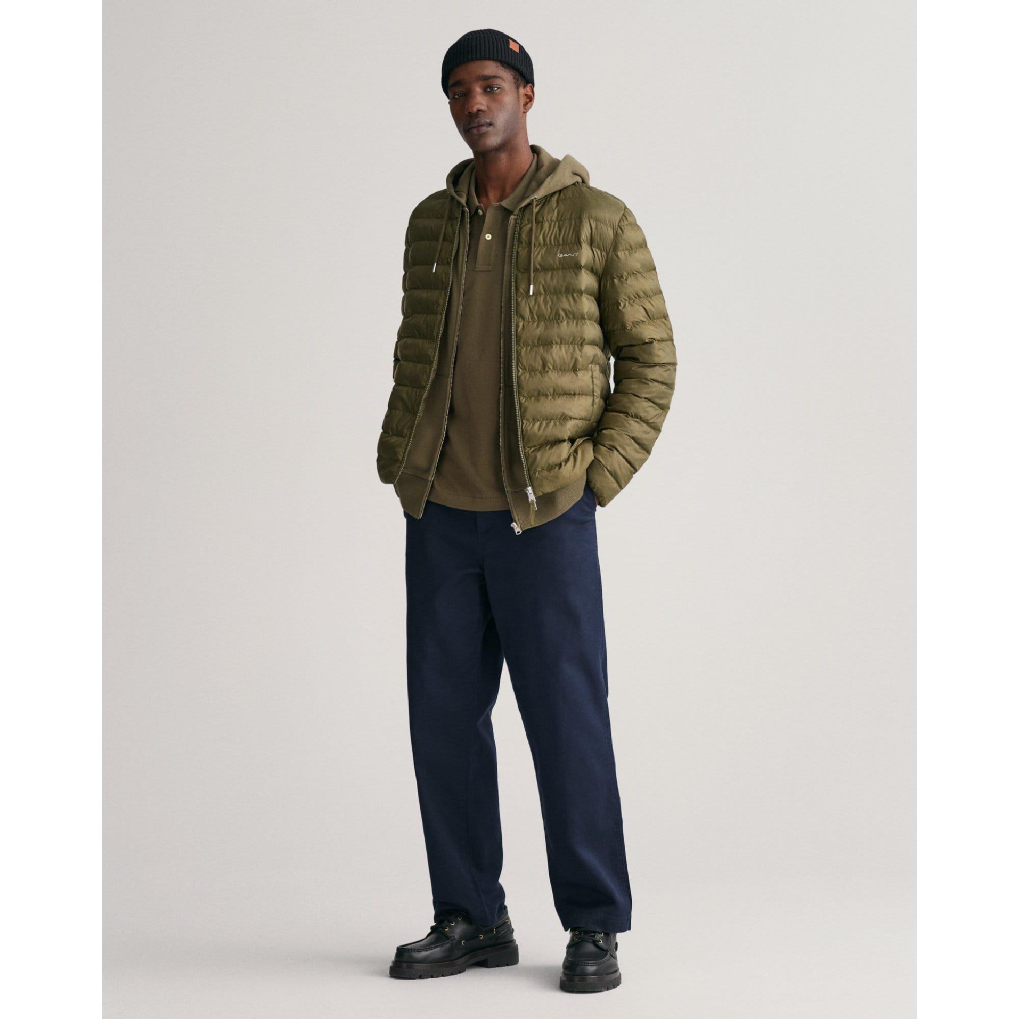 Green - Gant - Light Padded Bomber Jacket - 4