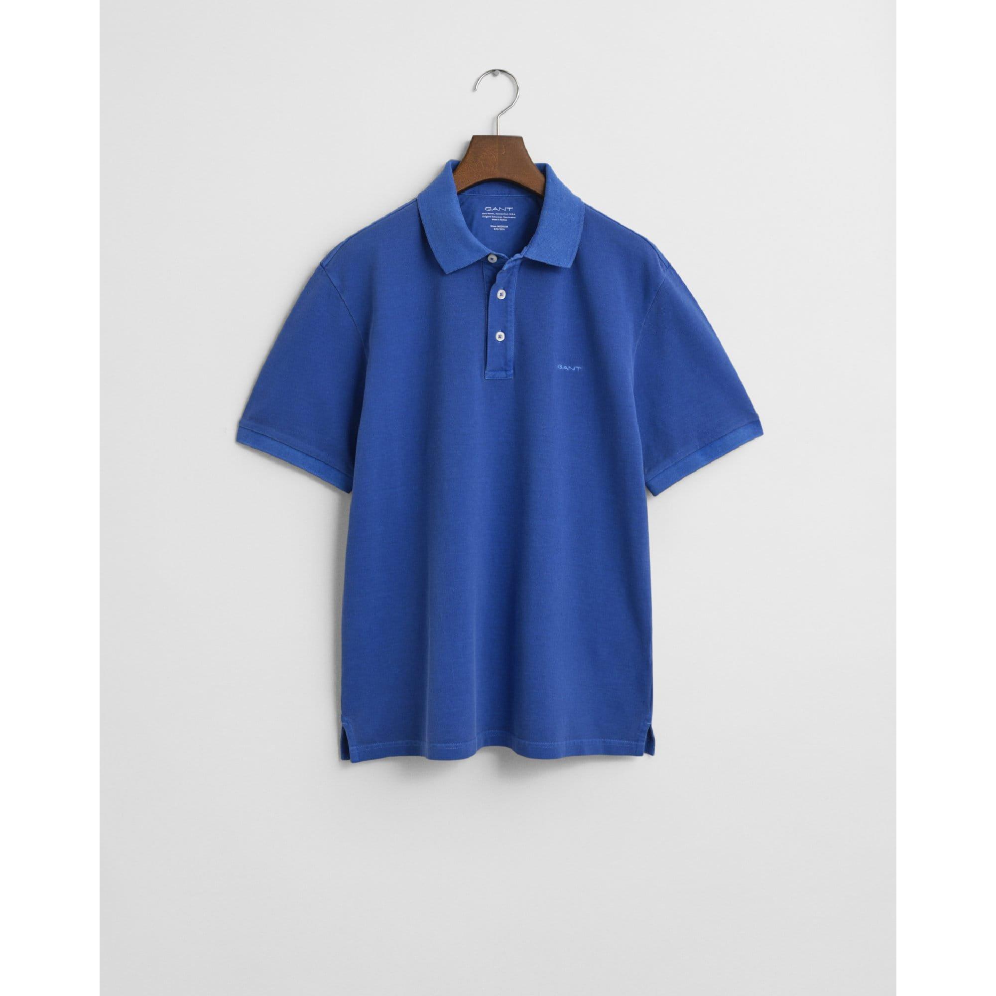 Blue - Gant - Sunfaded Piqu¿ Polo Shirt - 5