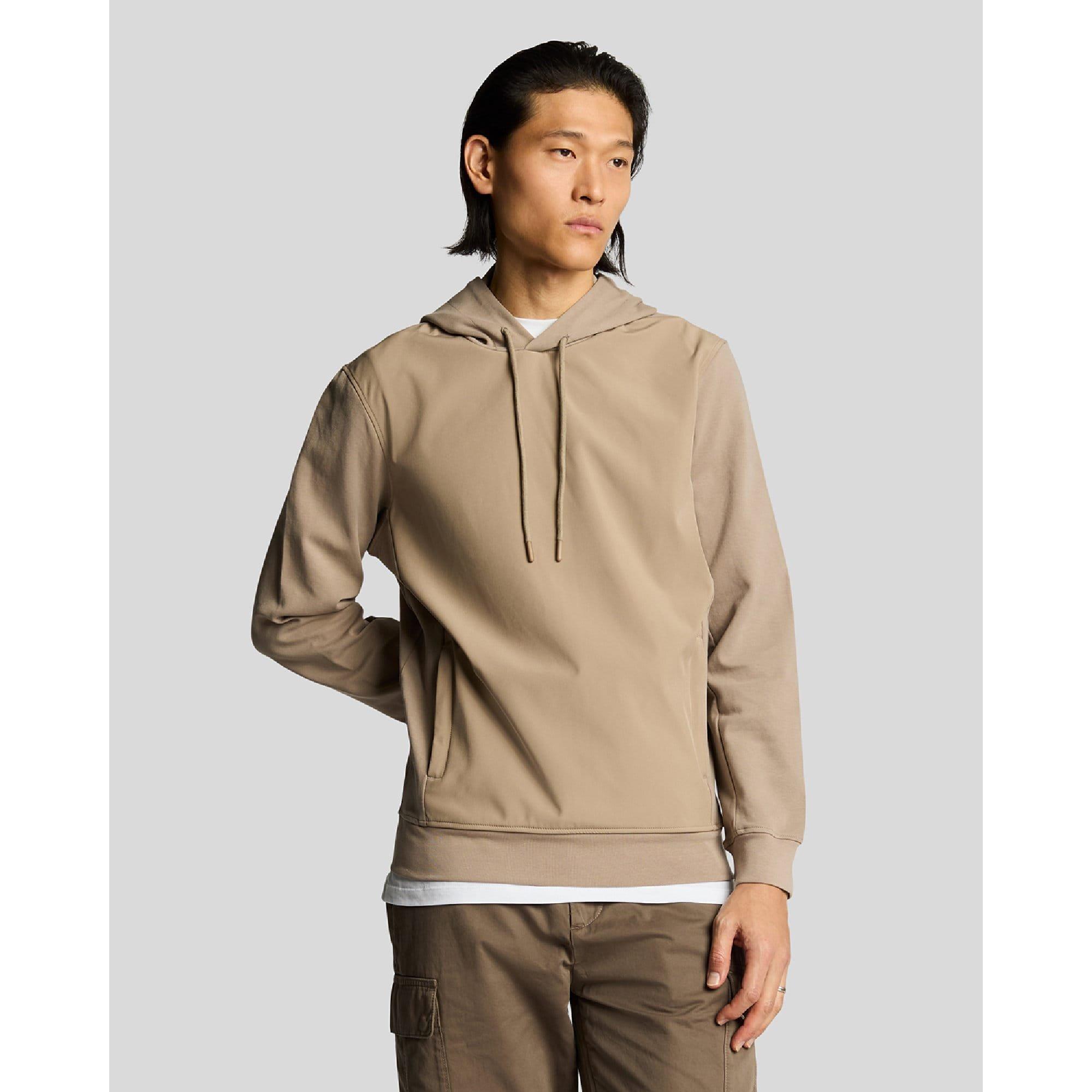 Brown - Lyle and Scott - Softshell Hybrid Pullover Hoodie - 1