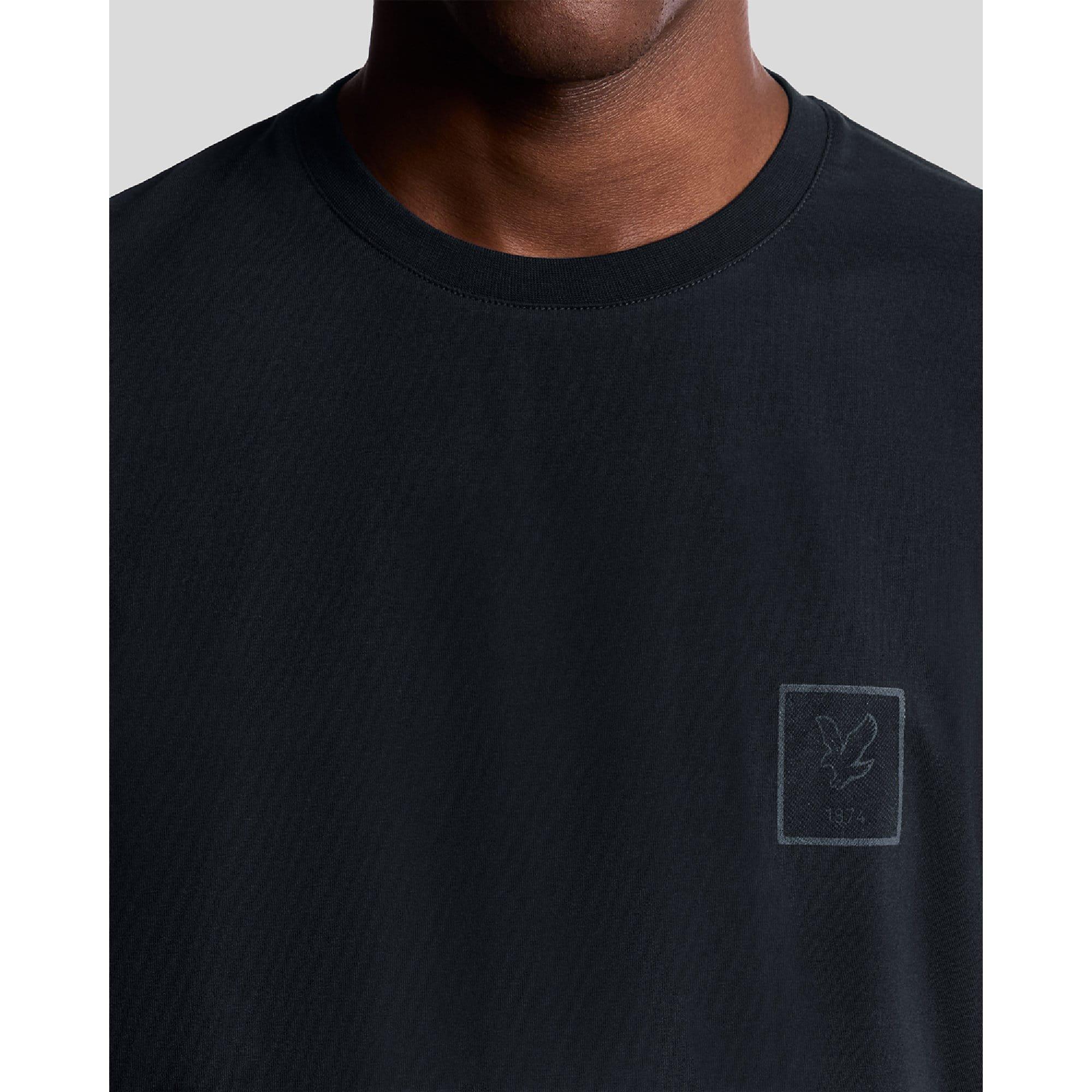 Blue - Lyle and Scott - Rubberised Logo Graphic T-Shirt - 3