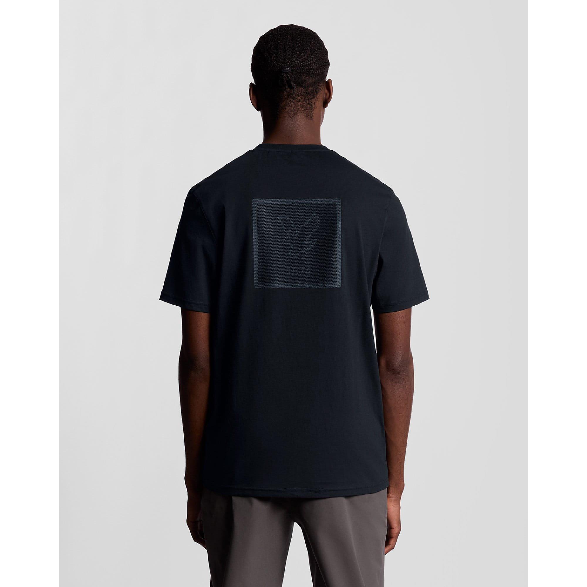 Blue - Lyle and Scott - Rubberised Logo Graphic T-Shirt - 4