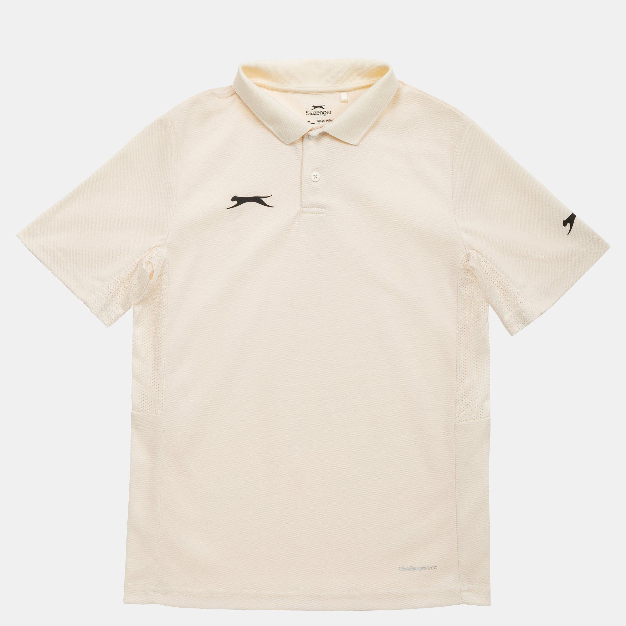 Slazenger  Kids Aero Cricket Shirt Juniors - Cream - 13 Years