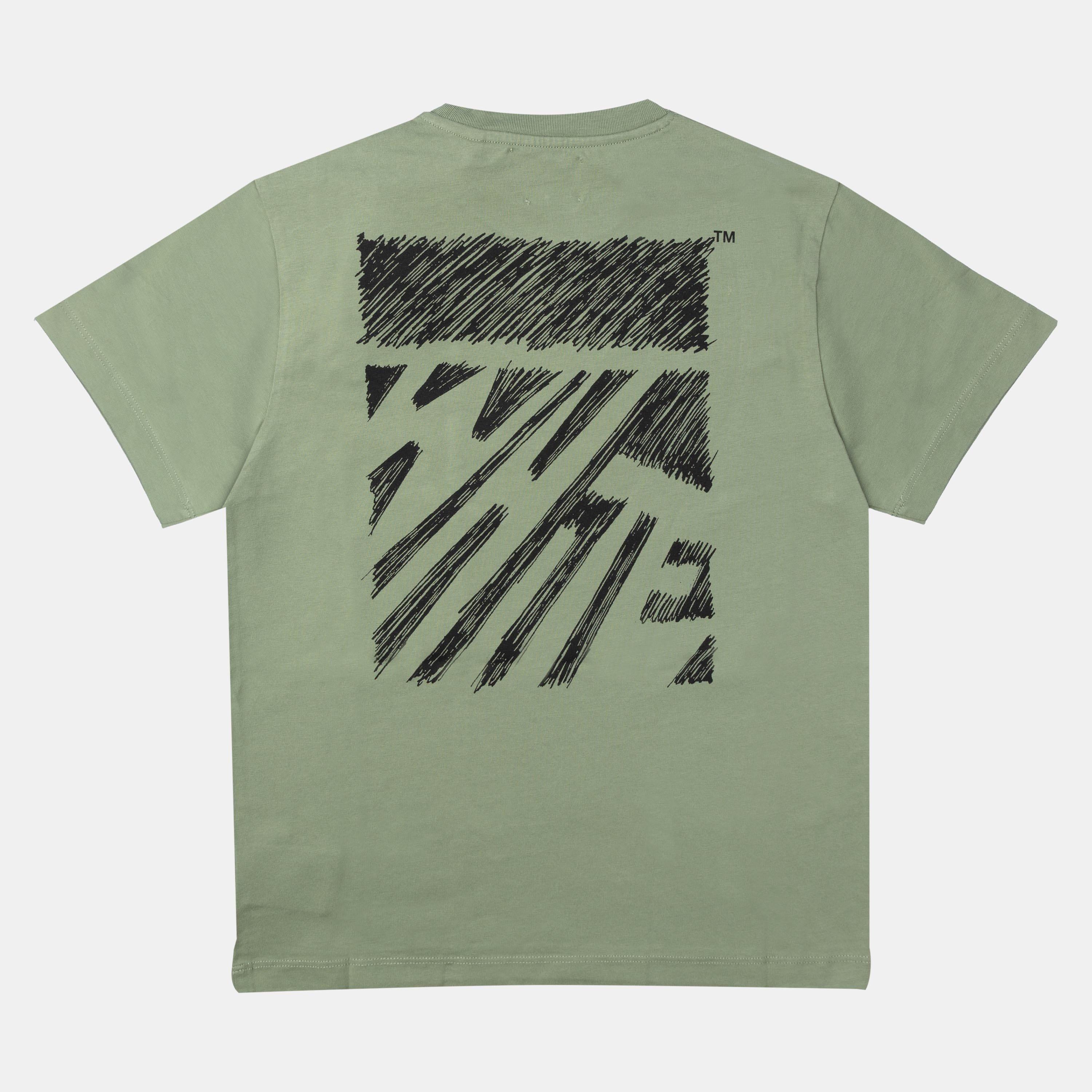 Olive - Off White - Scribble T-Shirt - 2
