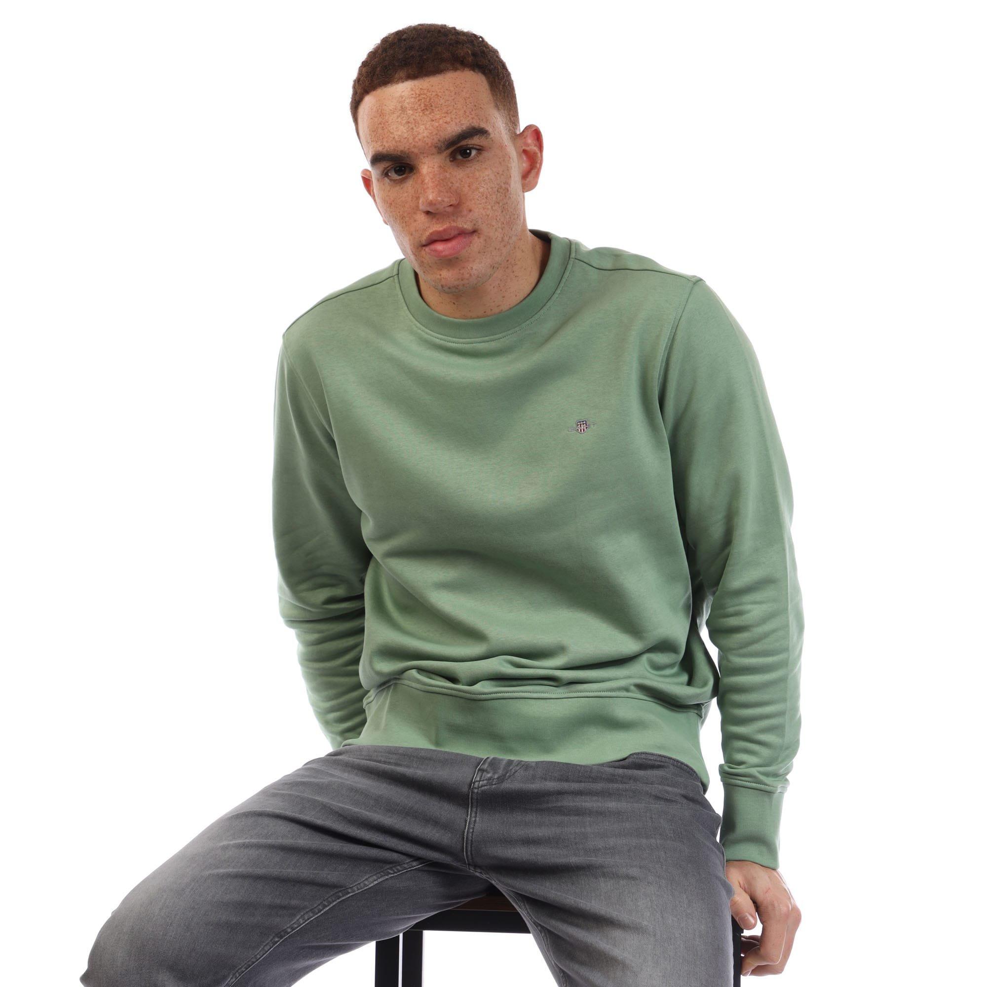 Green - Gant - Shield Logo Crewneck Sweatshirt - 1