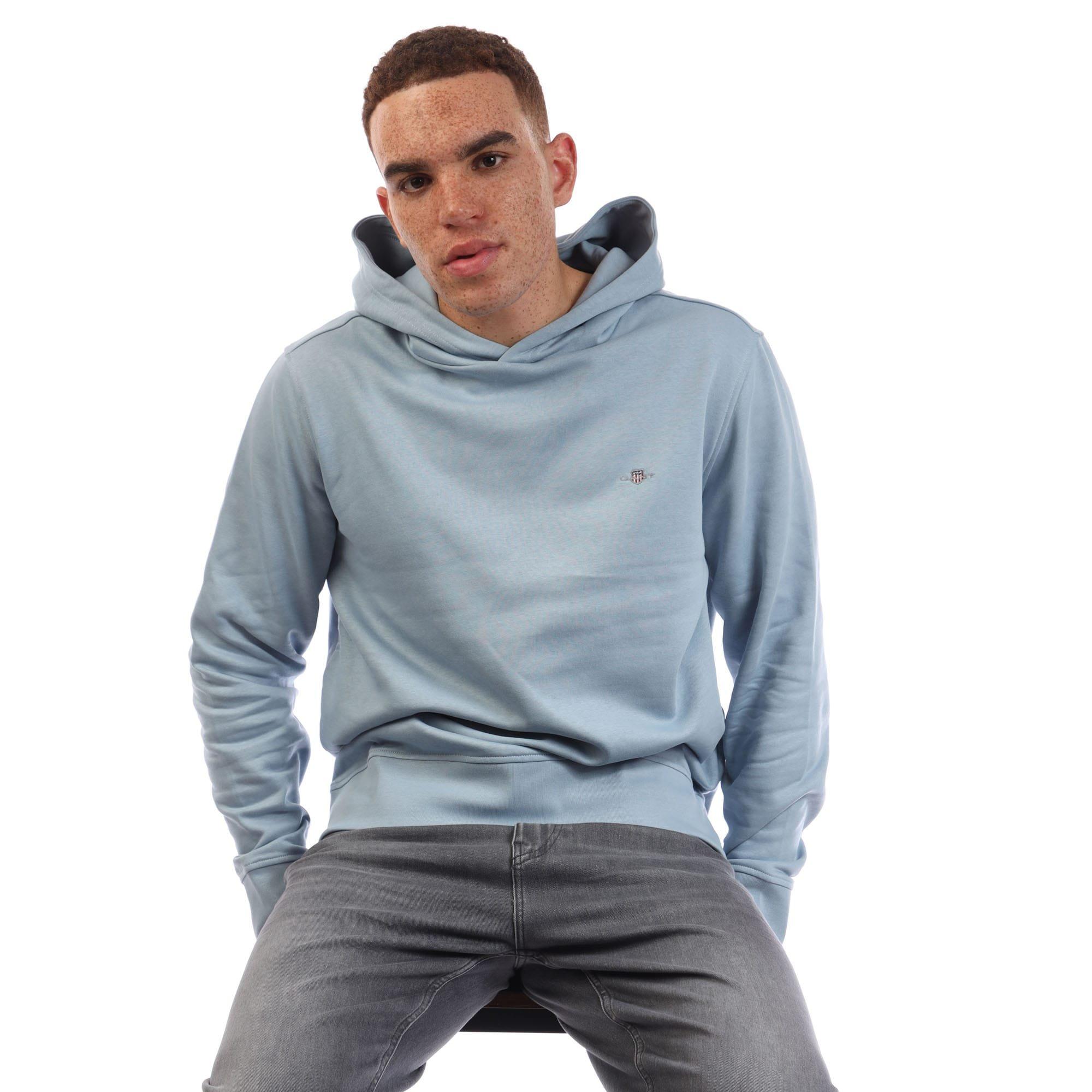 Blue - Gant - Shield Logo Hoodie - 3